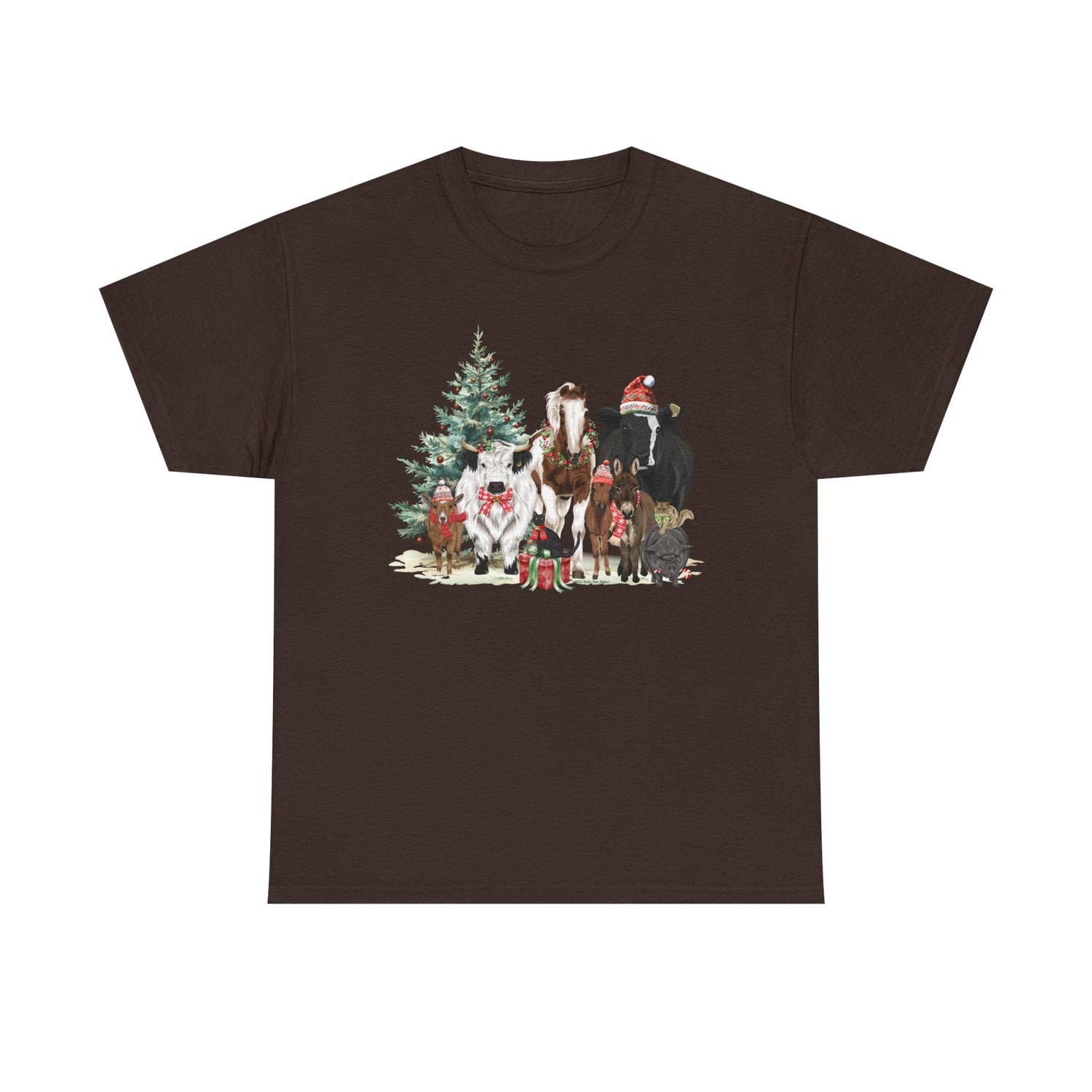 Festive Farm T-Shirt by Katie Van Slyke® Dark Heather