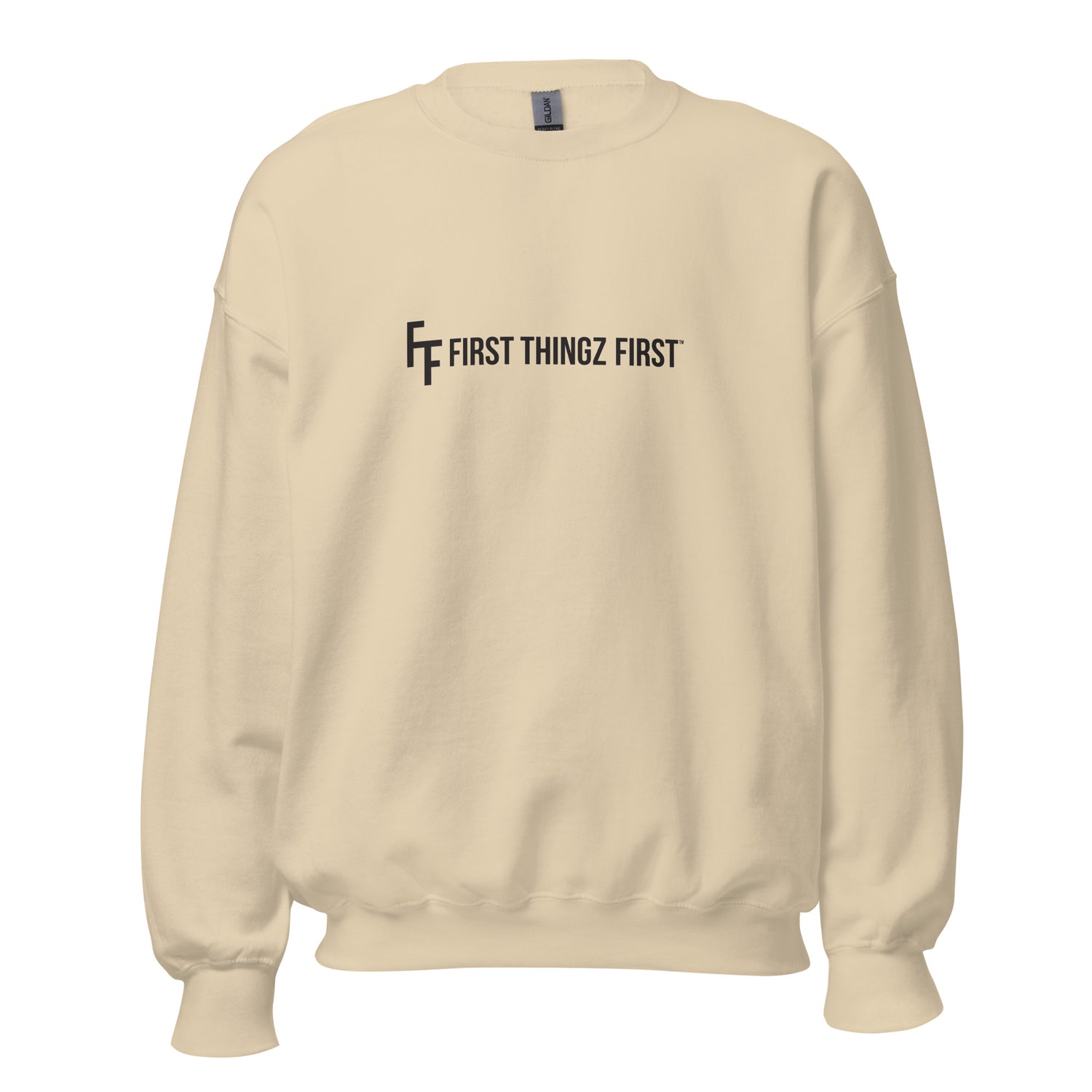 First Thingz First Sweatshirt by Katie Van Slyke - Sand