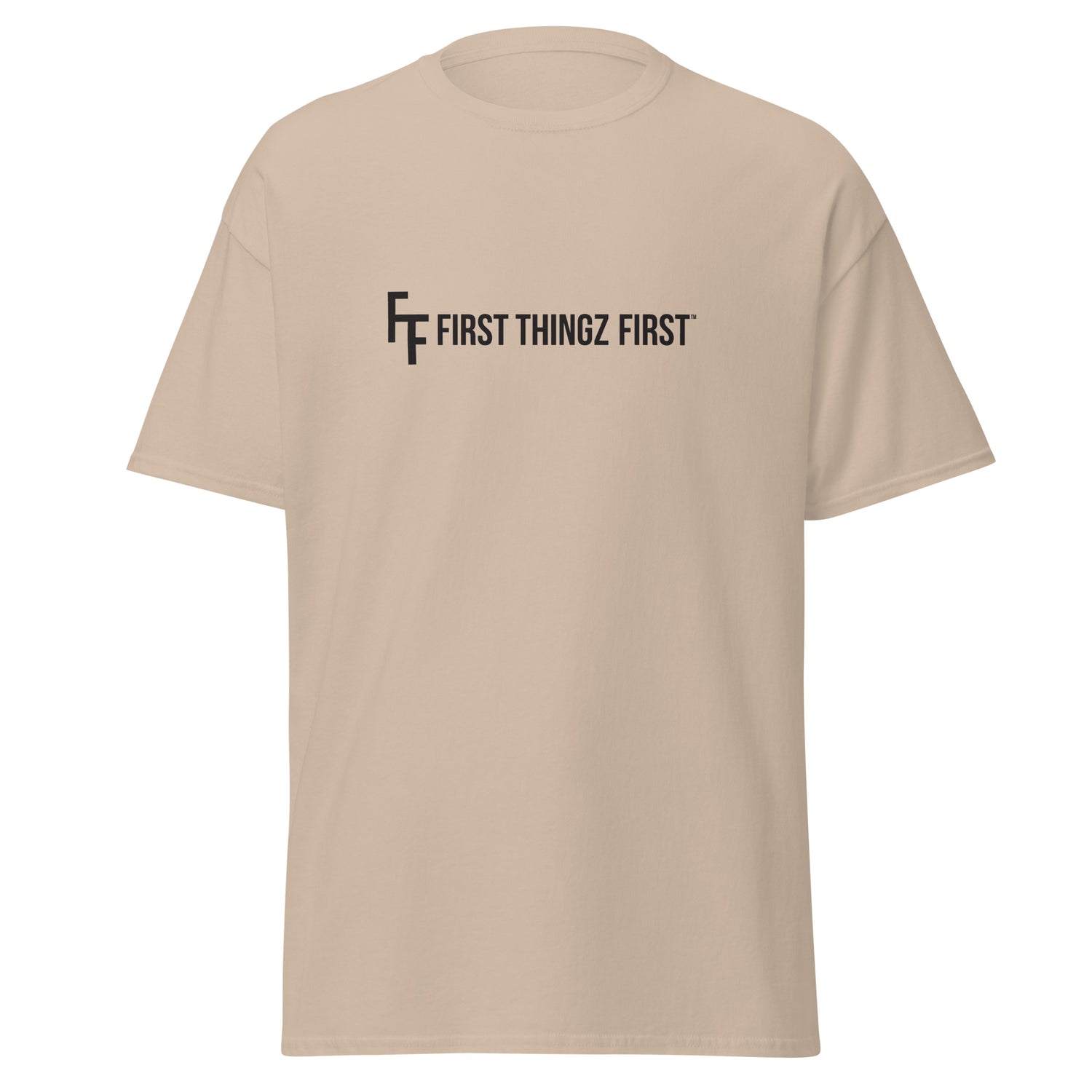 First Thingz First T-Shirt by Katie Van Slyke - Sand