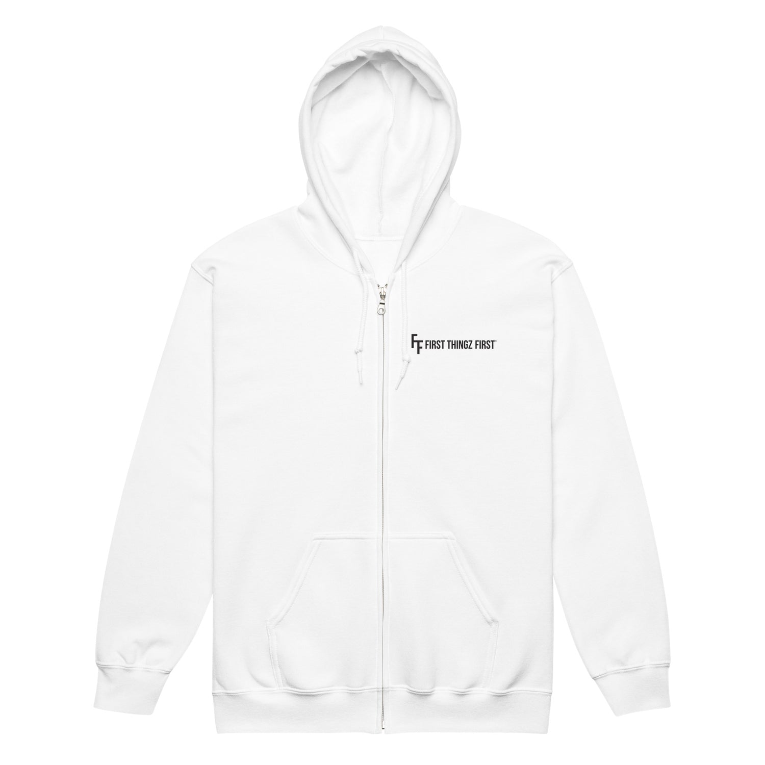 First Thingz First Zip-Up Hoodie by Katie Van Slyke - White