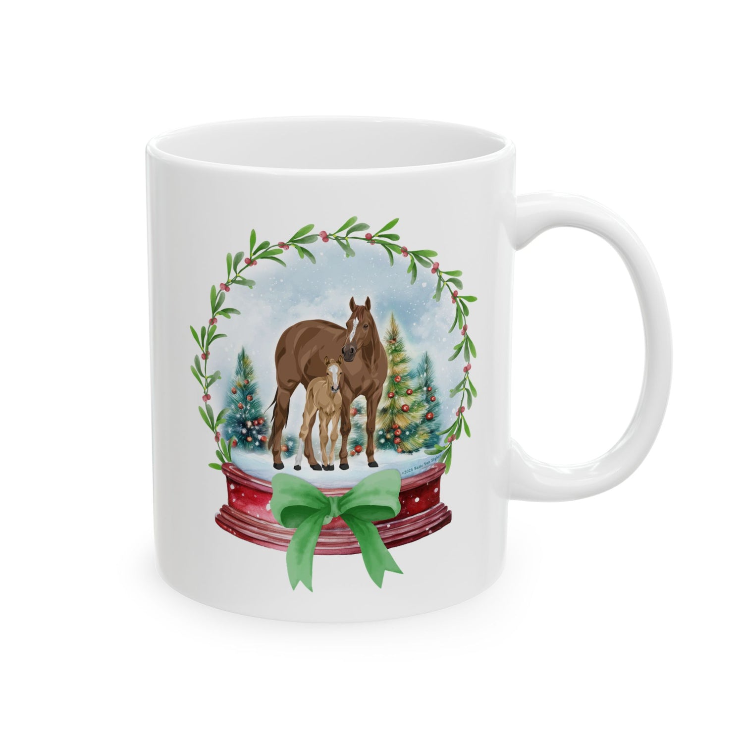 Frosty Foal Mugs by Katie Van Slyke™ 11oz right