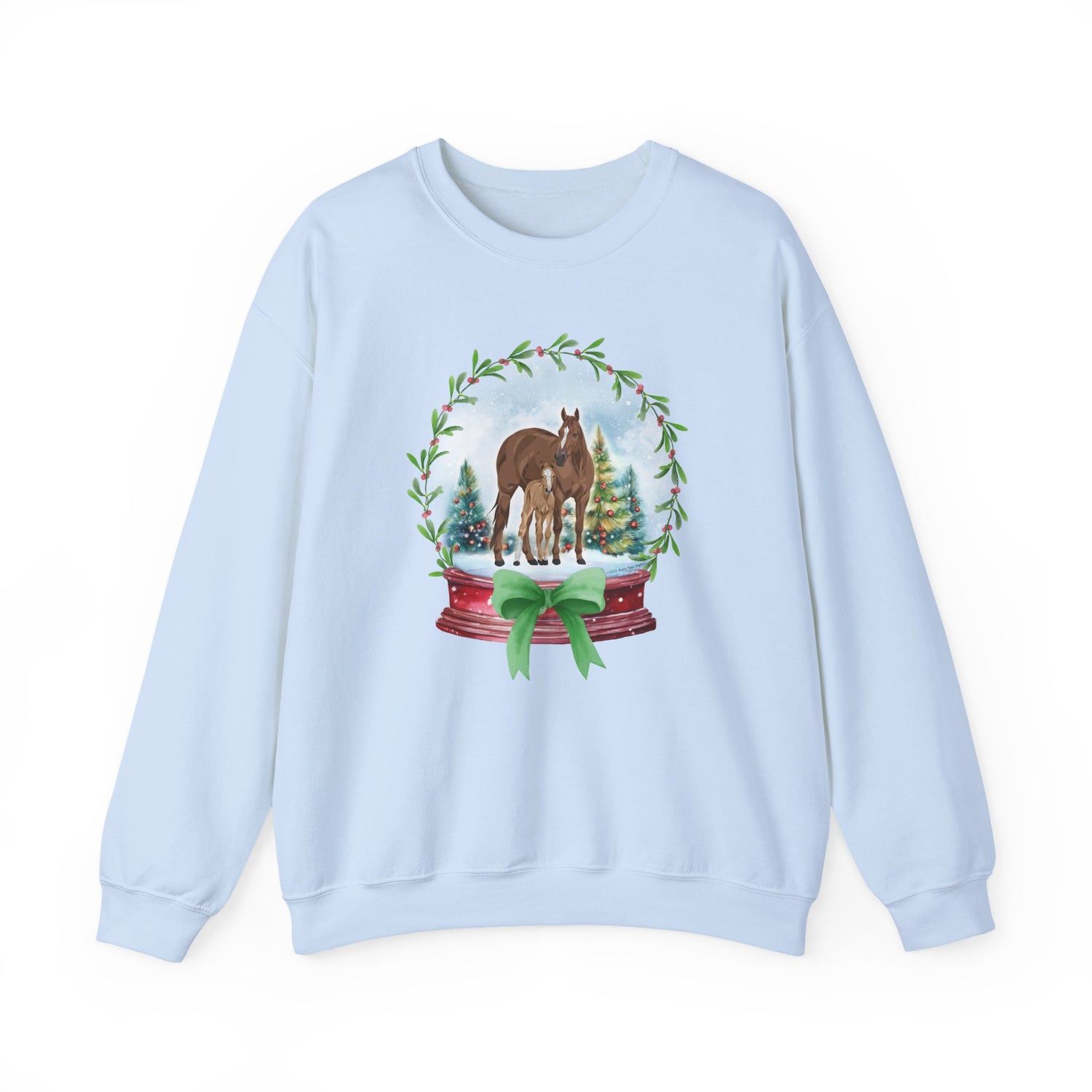 Frosty Foal Sweatshirt by Katie Van Slyke® Light Blue