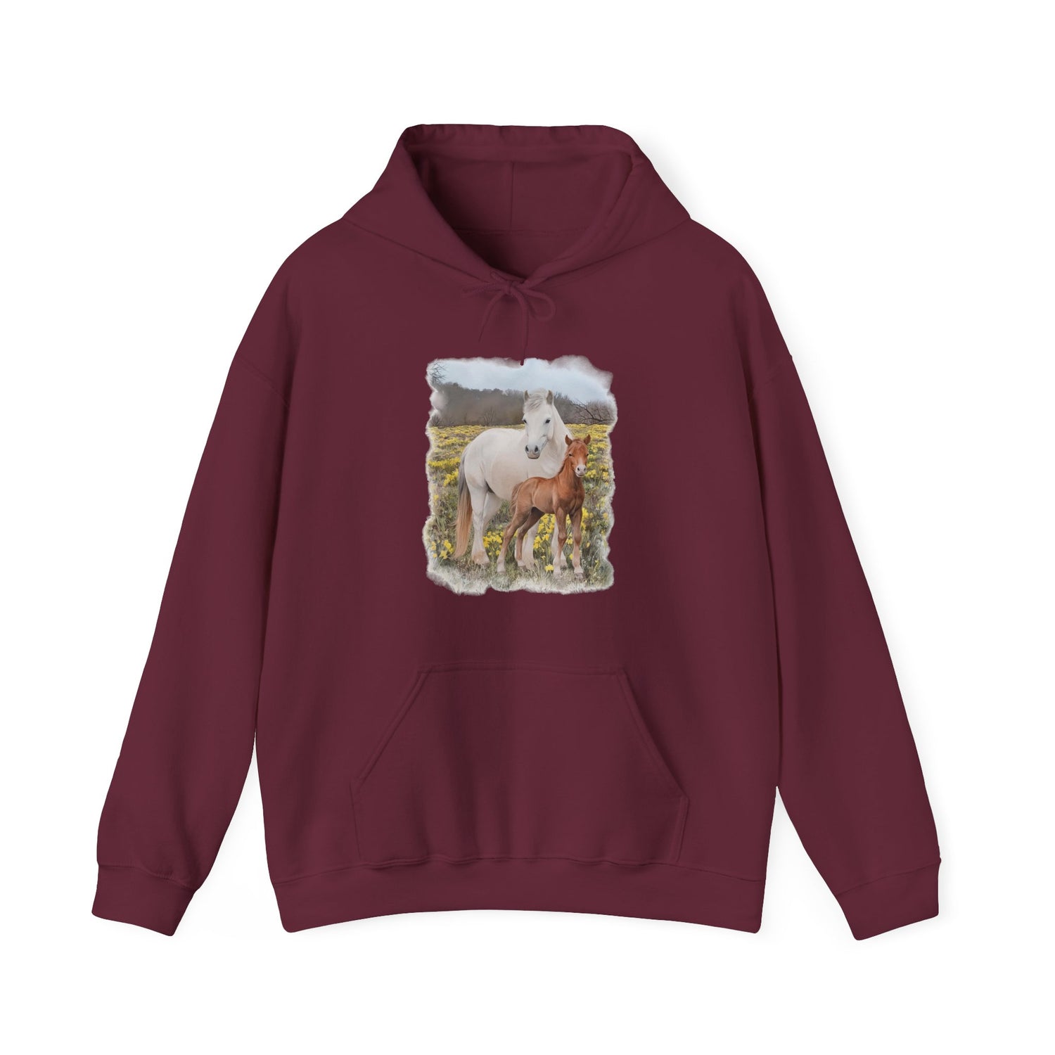Glenn and Coco Hoodie by Katie Van Slyke® Maroon