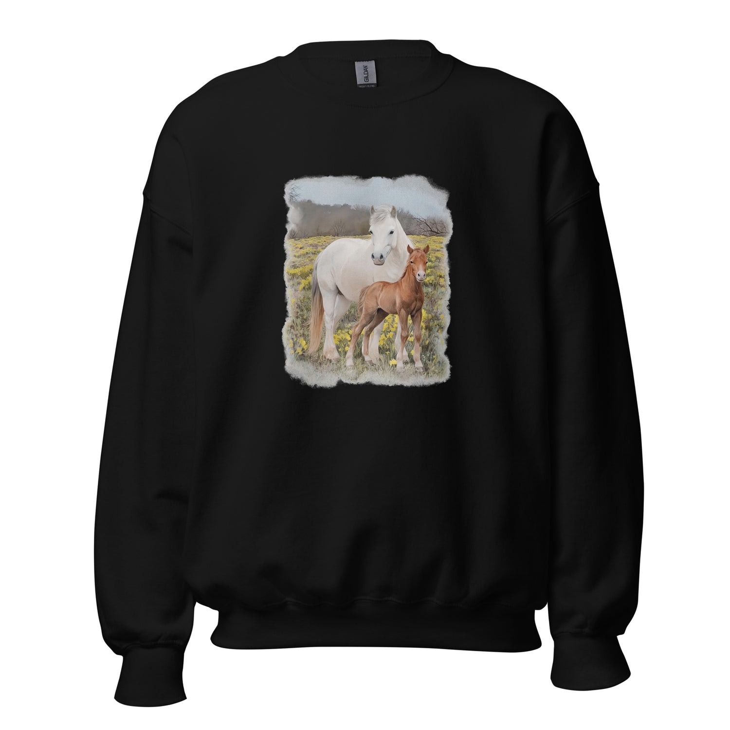 Glenn and Coco Sweatshirt by Katie Van Slyke - Black