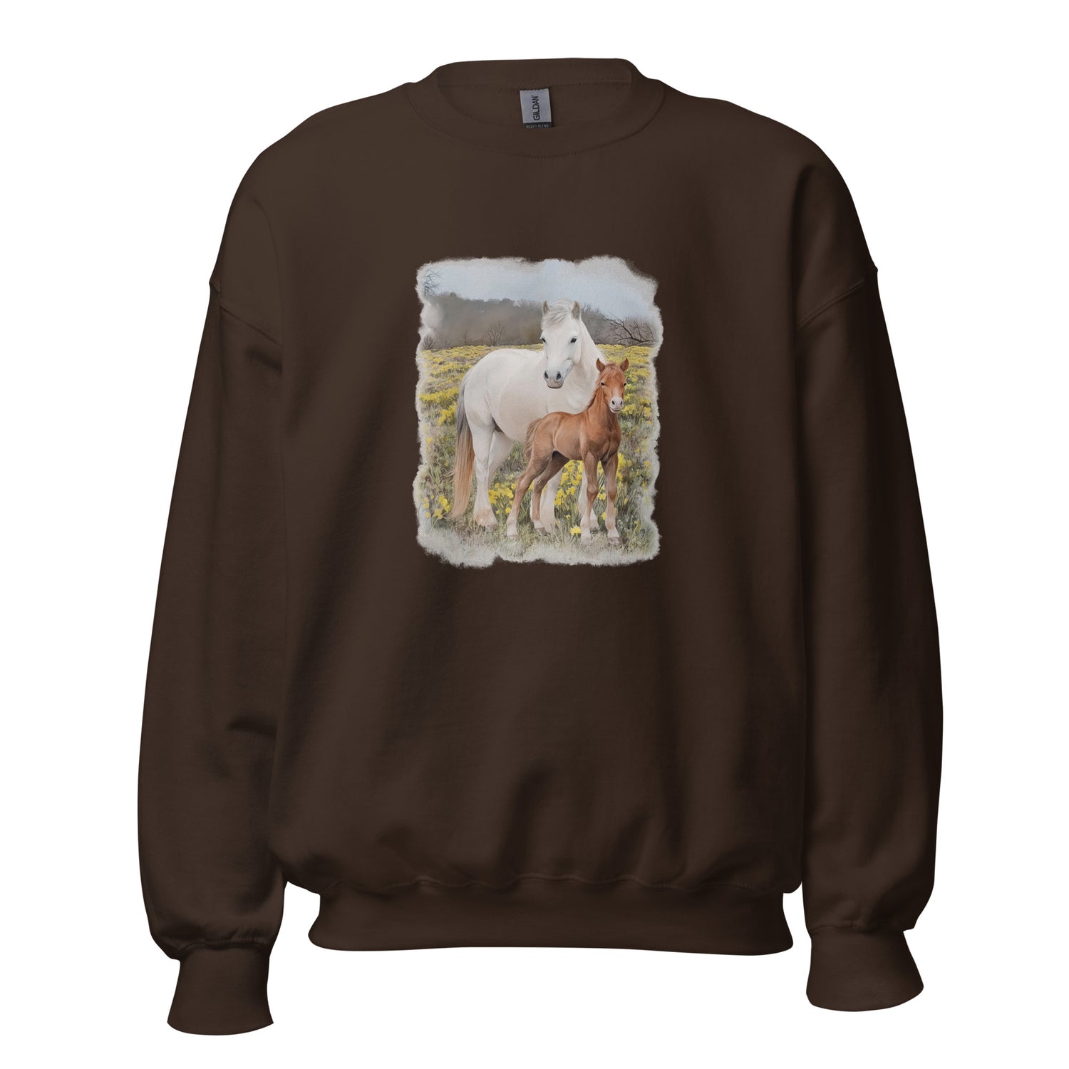 Glenn and Coco Sweatshirt by Katie Van Slyke - Dark Chocolate