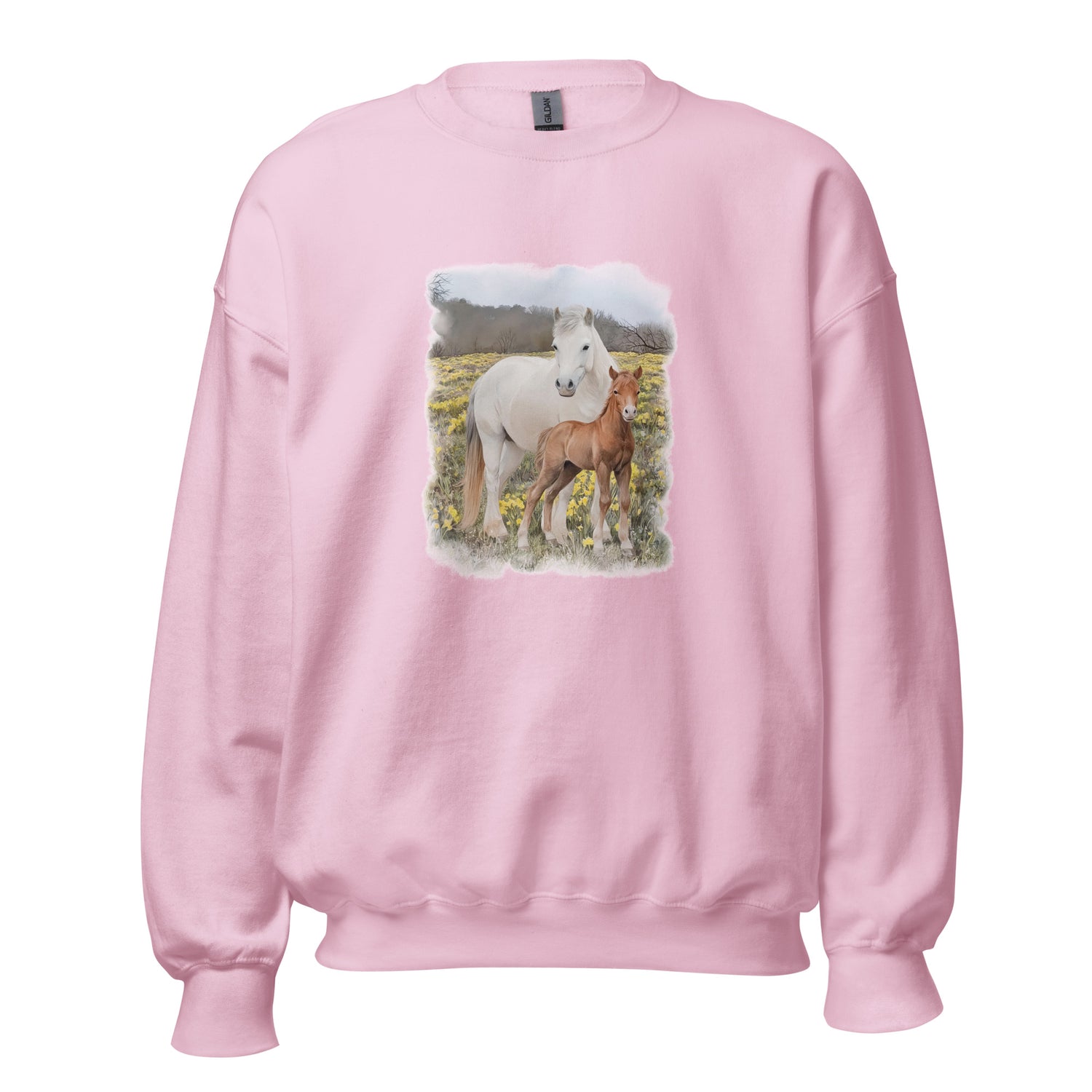 Glenn and Coco Sweatshirt by Katie Van Slyke - Light Pink