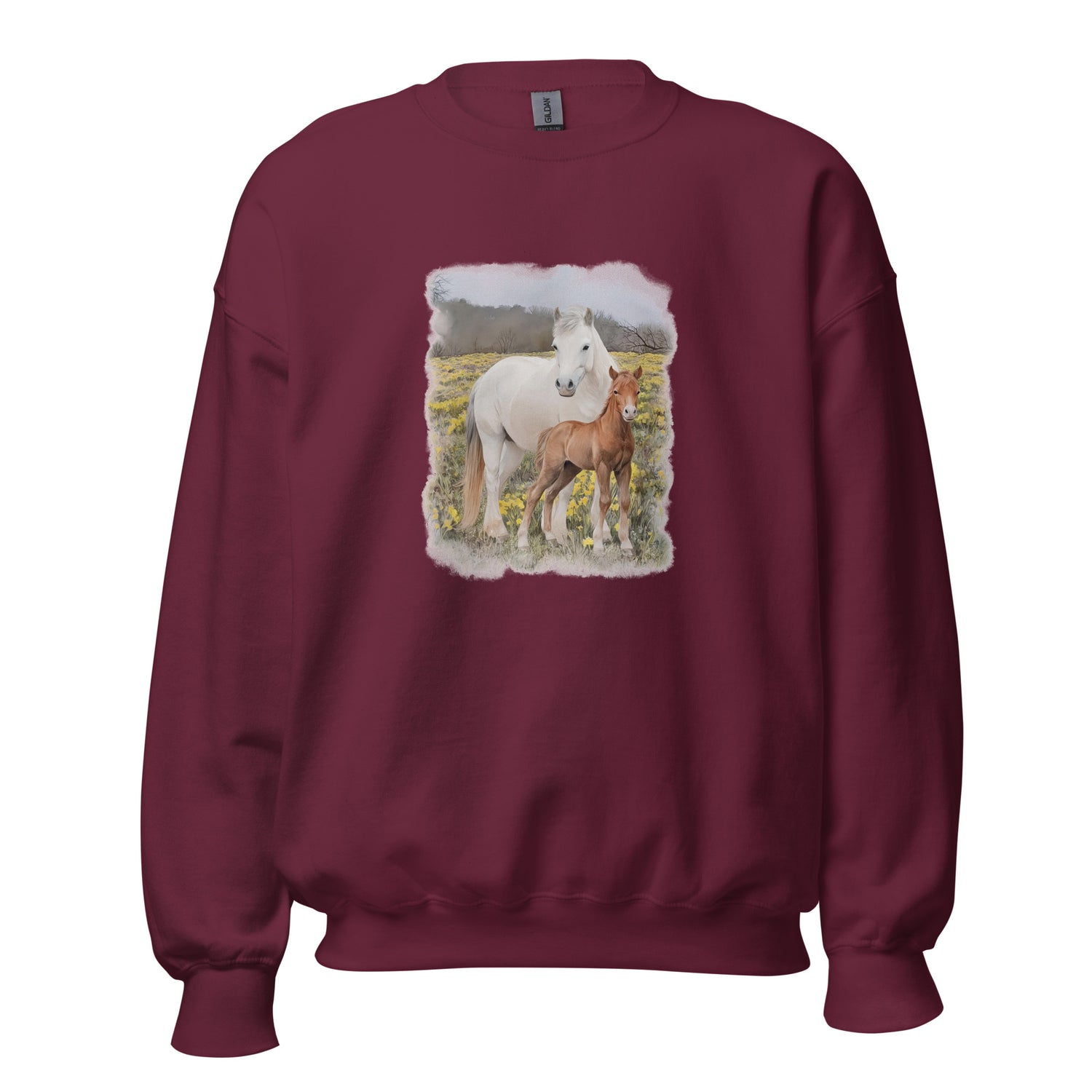 Glenn and Coco Sweatshirt by Katie Van Slyke - Maroon