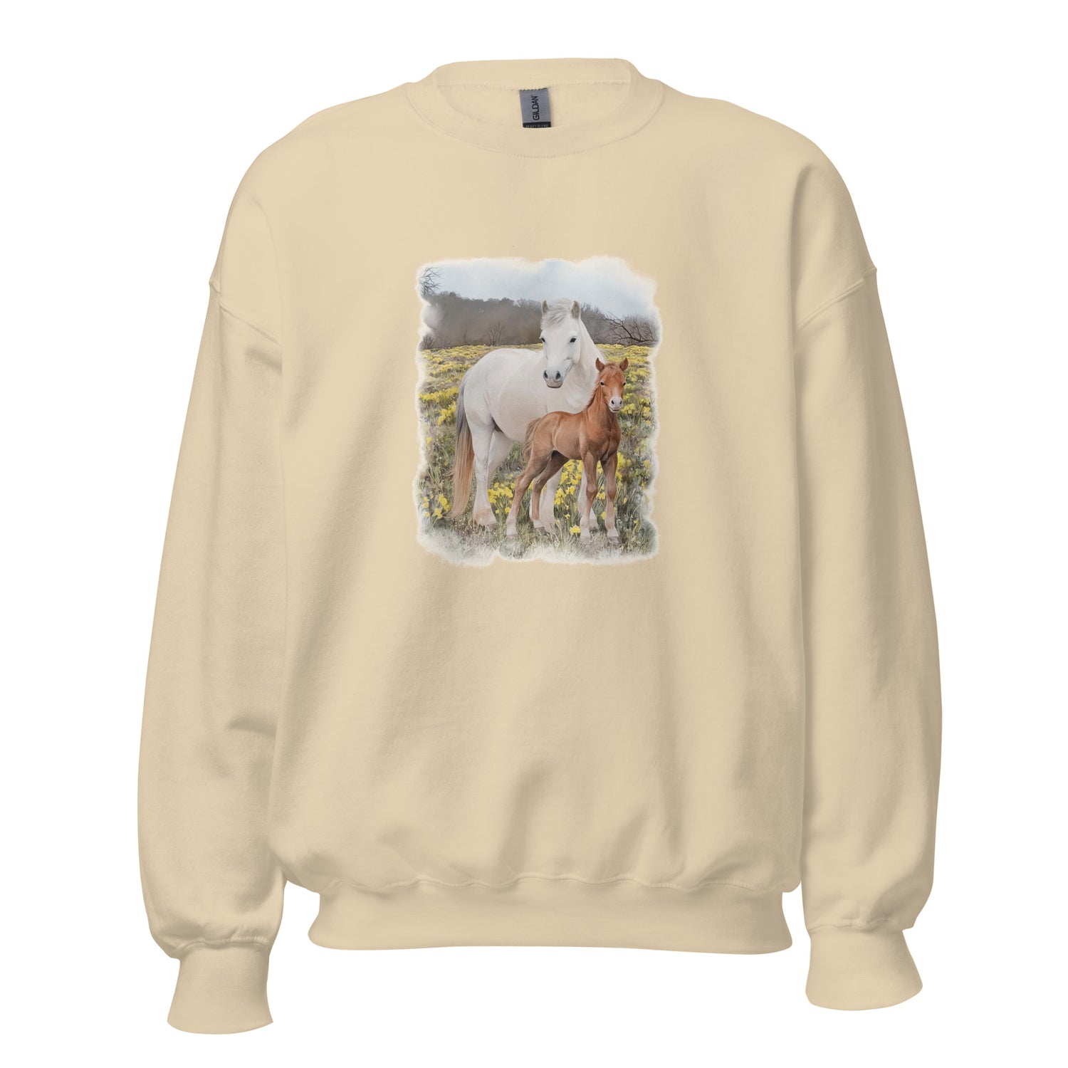 Glenn and Coco Sweatshirt by Katie Van Slyke - Sand