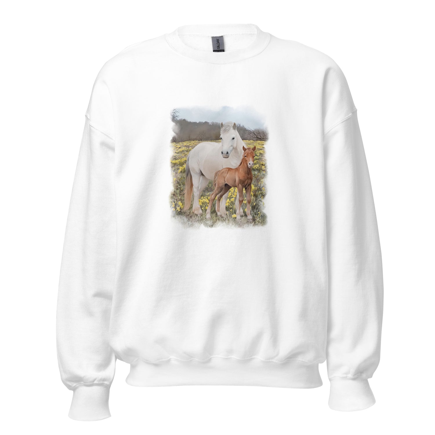Glenn and Coco Sweatshirt by Katie Van Slyke - White