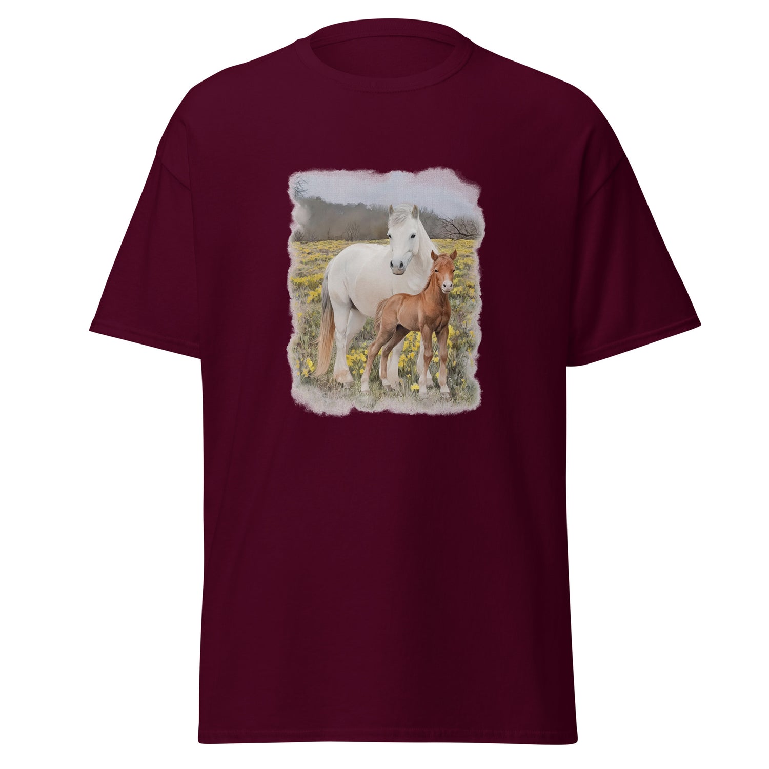 Glenn and Coco T-Shirt by Katie Van Slyke - Maroon