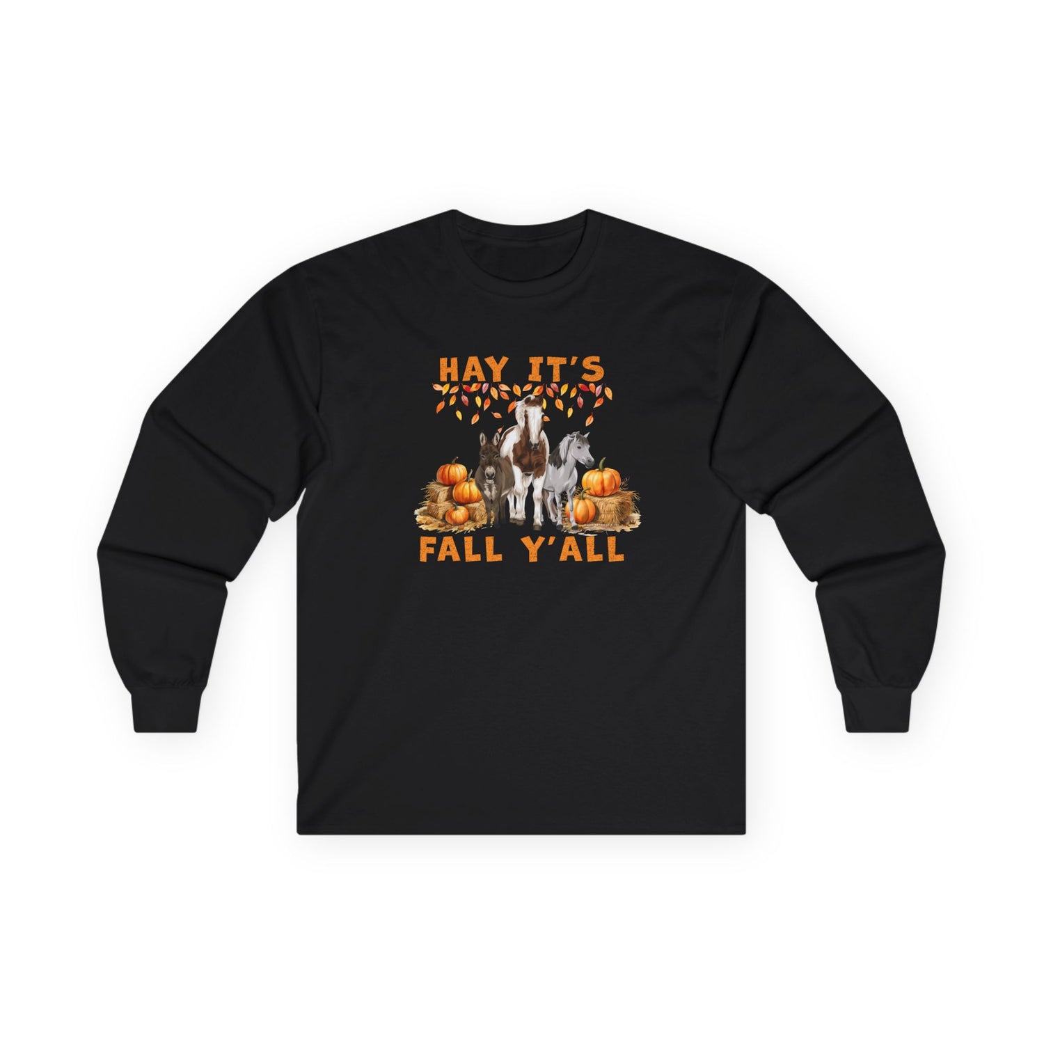 Hay Fall Long Sleeve T-Shirt by Katie Van Slyke™ Black