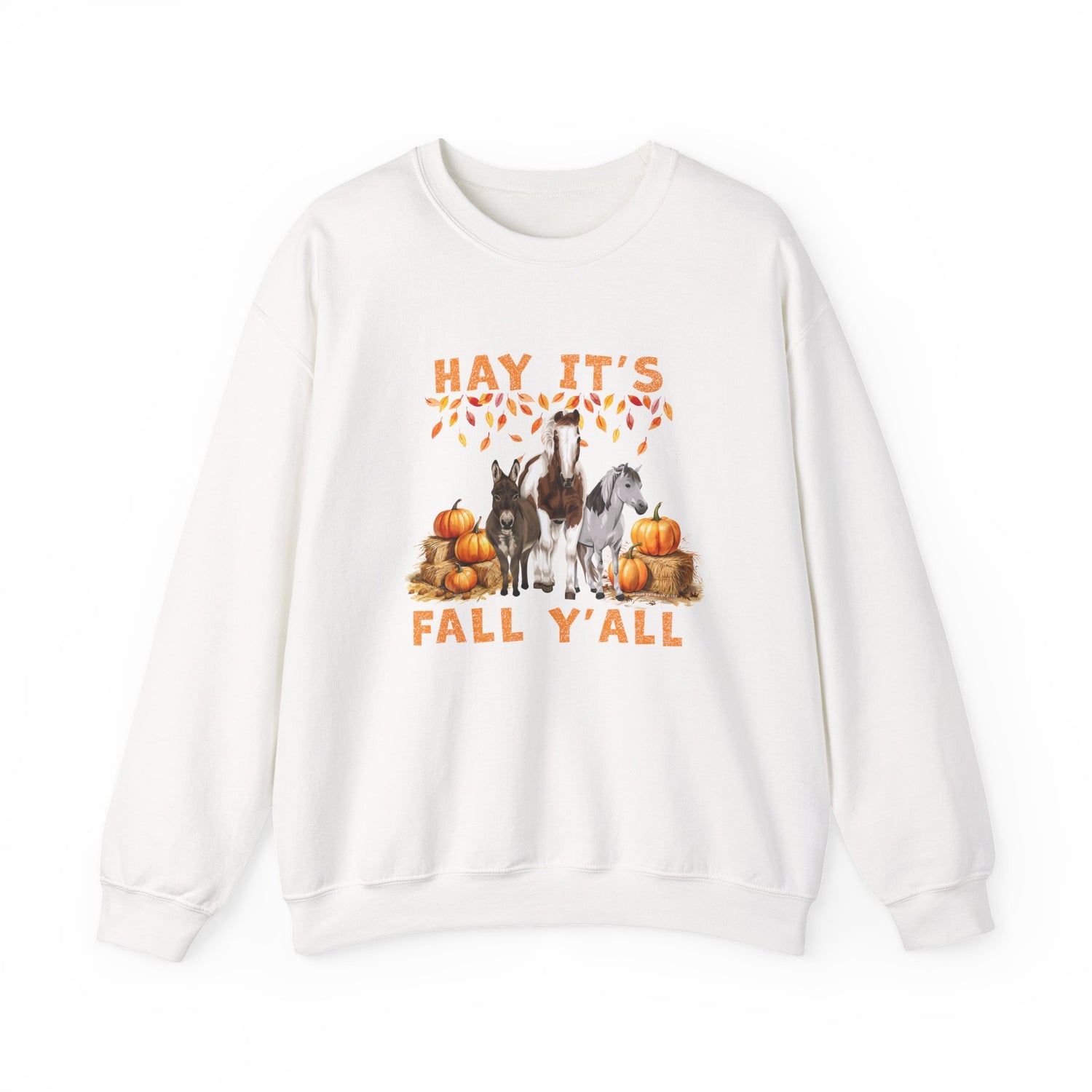 Hay Fall Sweatshirt by Katie Van Slyke™ White