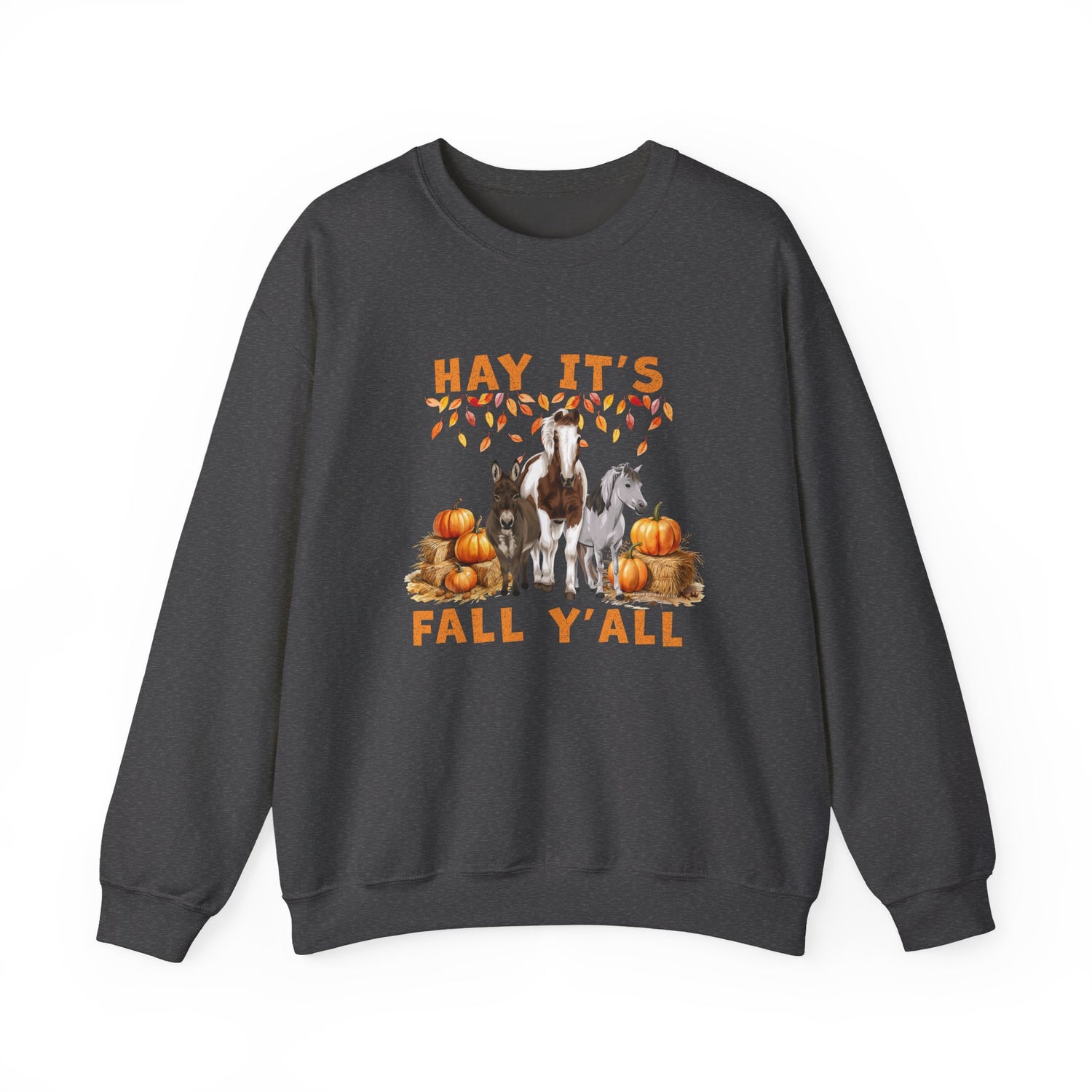 Hay Fall Sweatshirt by Katie Van Slyke™ Dark Heather