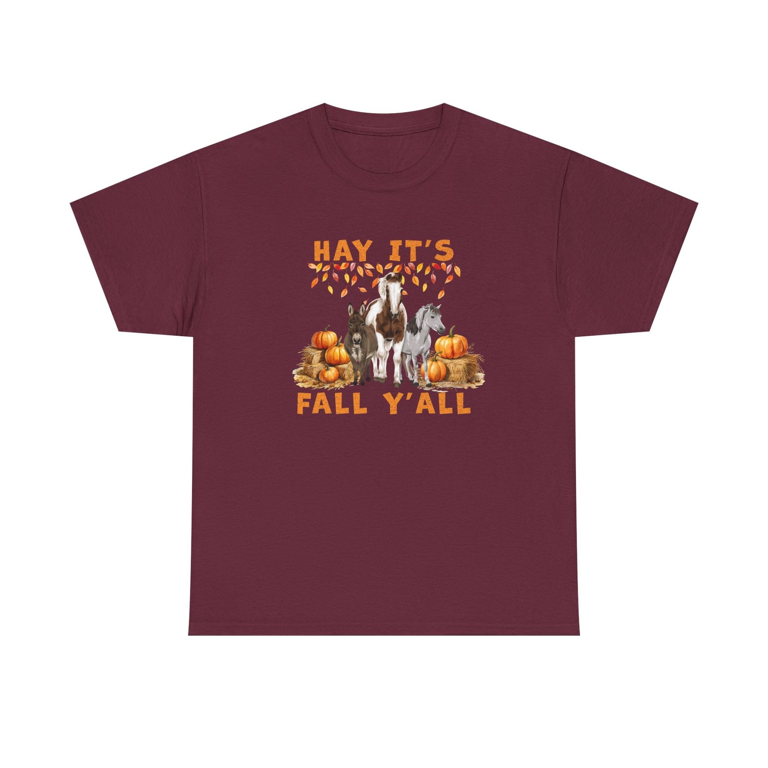 Hay Fall T-Shirt by Katie Van Slyke™ Maroon