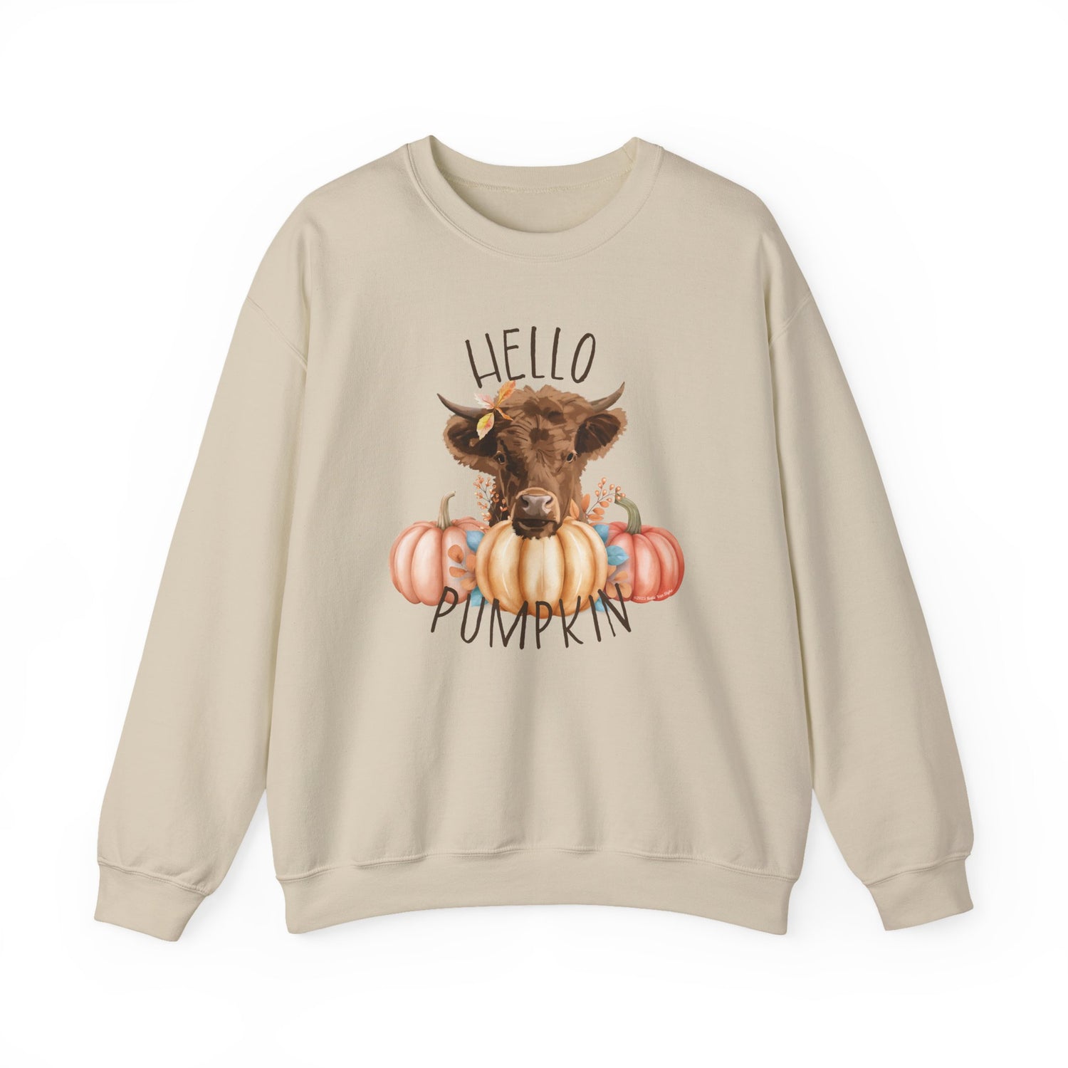 Hello Pumpkin Sweatshirt by Katie Van Slykeâ„¢ Sand