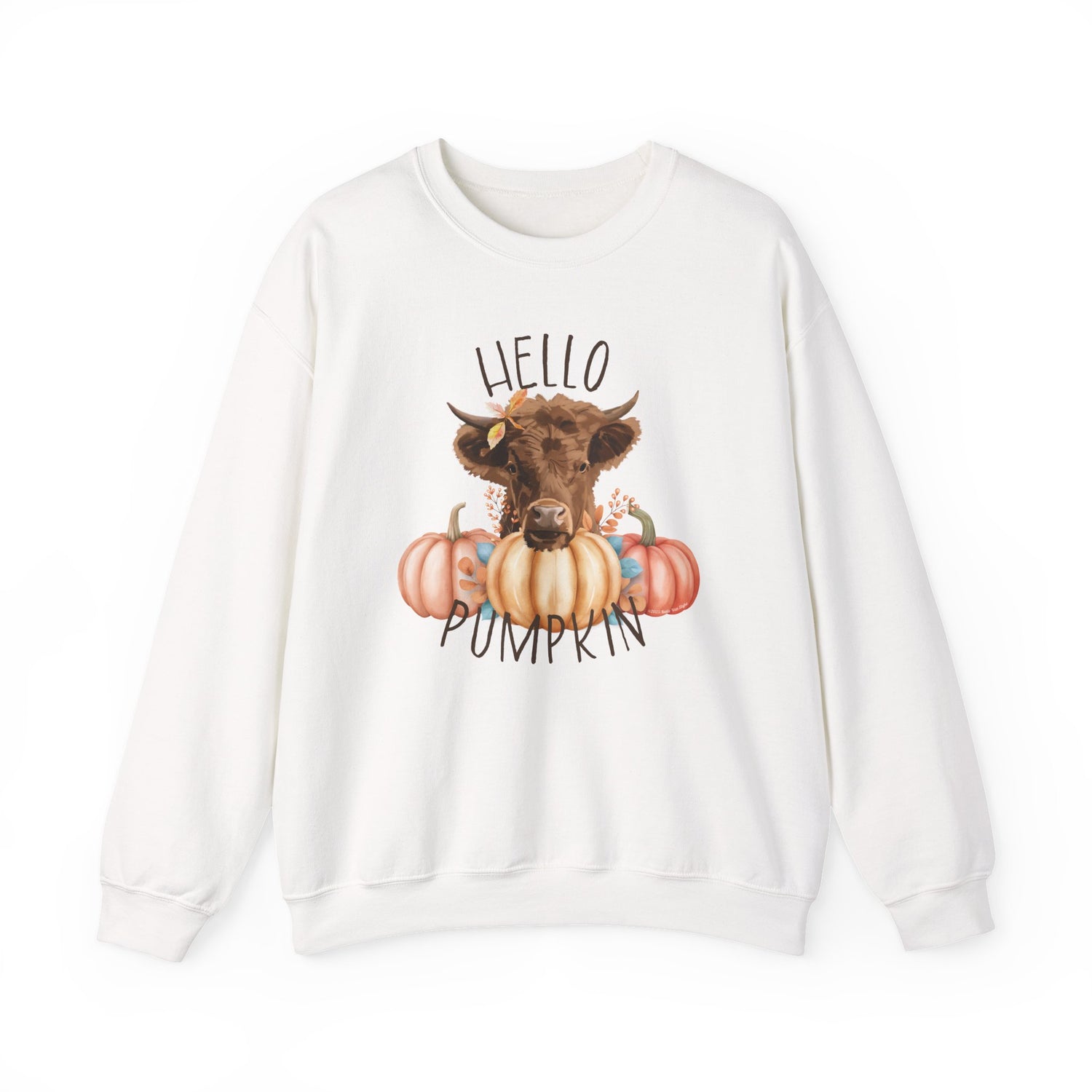 Hello Pumpkin Sweatshirt by Katie Van Slyke™ White