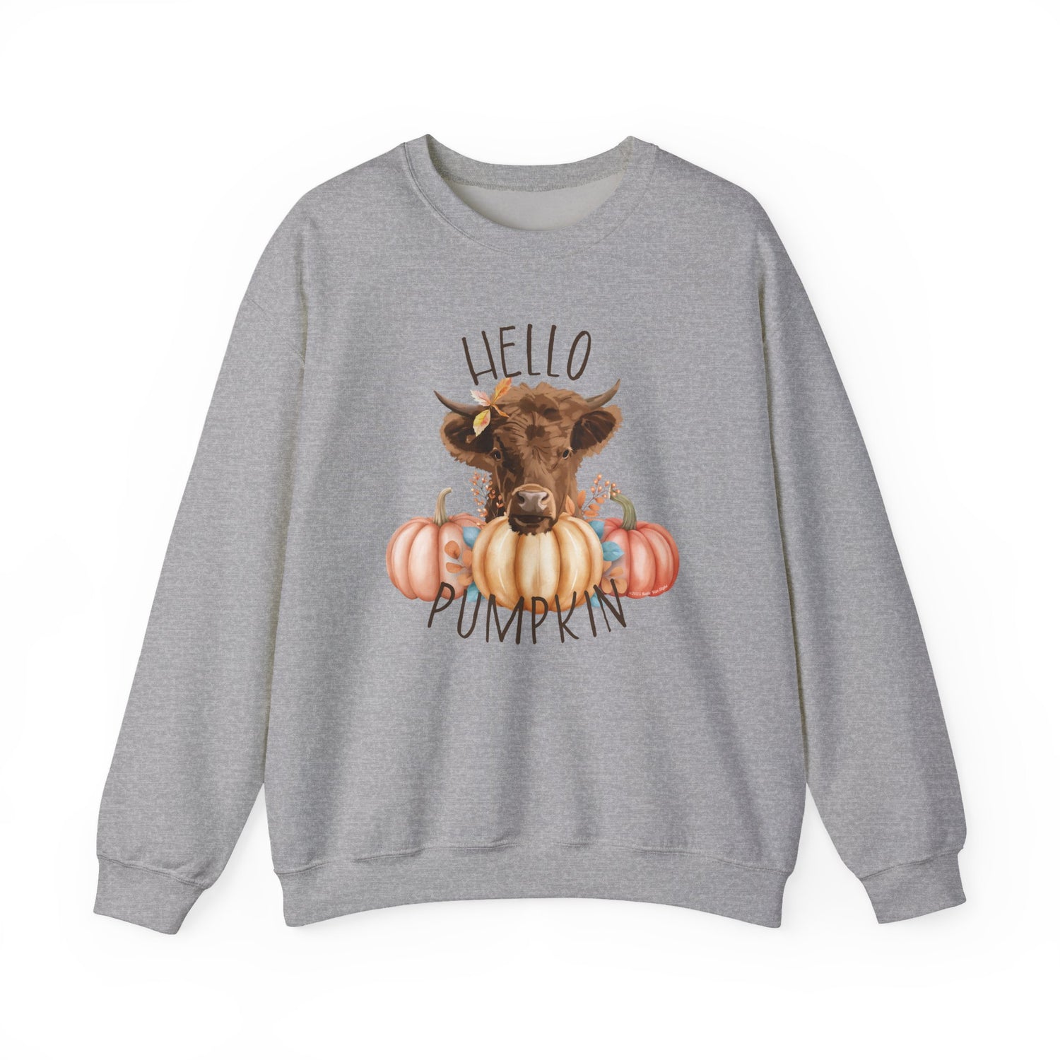 Hello Pumpkin Sweatshirt by Katie Van Slyke™ Sport Grey