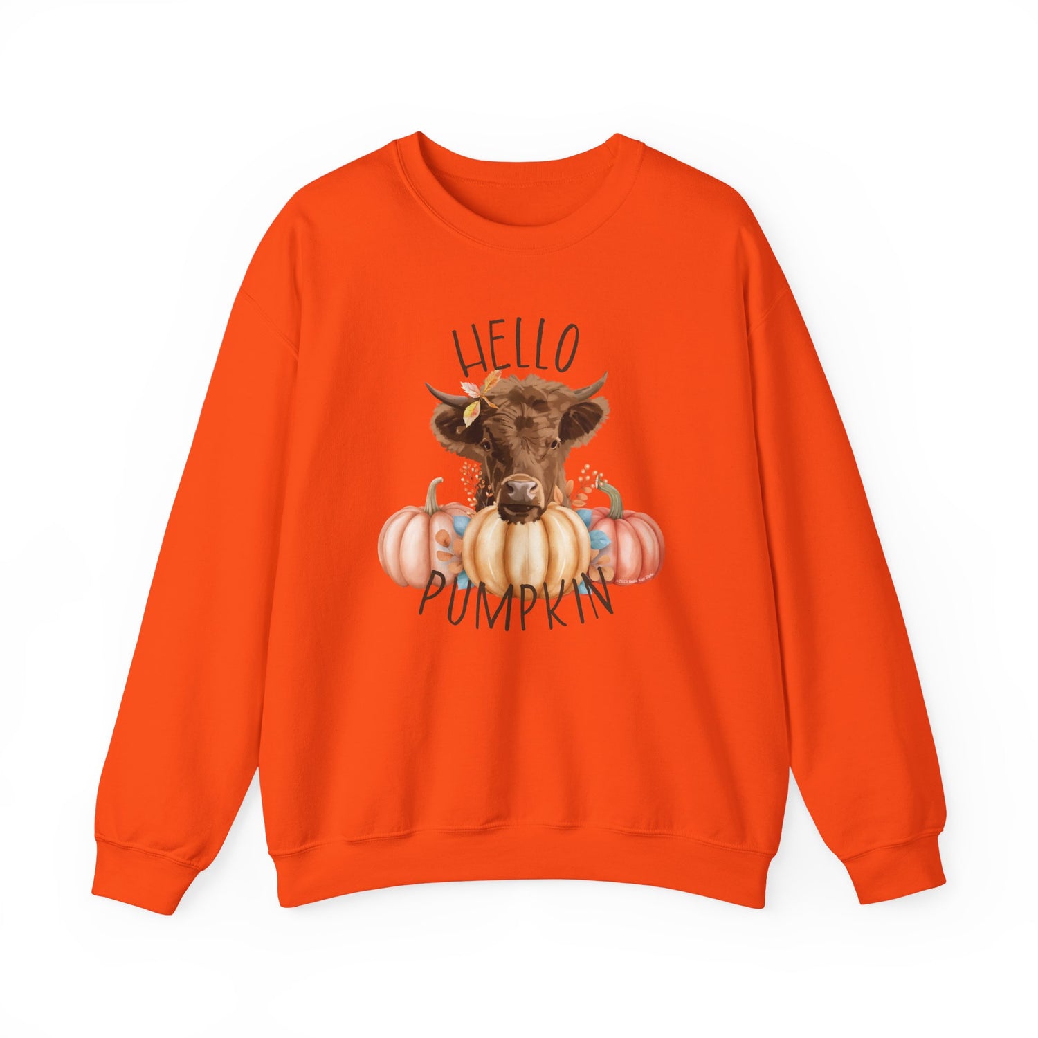 Hello Pumpkin Sweatshirt by Katie Van Slyke™ Orange