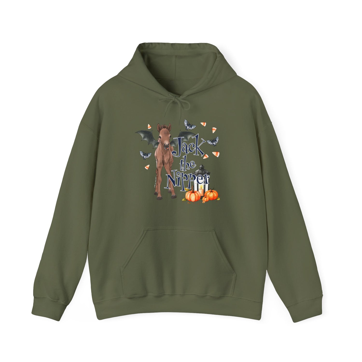 Jack The Nipper Hoodie by Katie Van Slykeâ„¢ Military Green