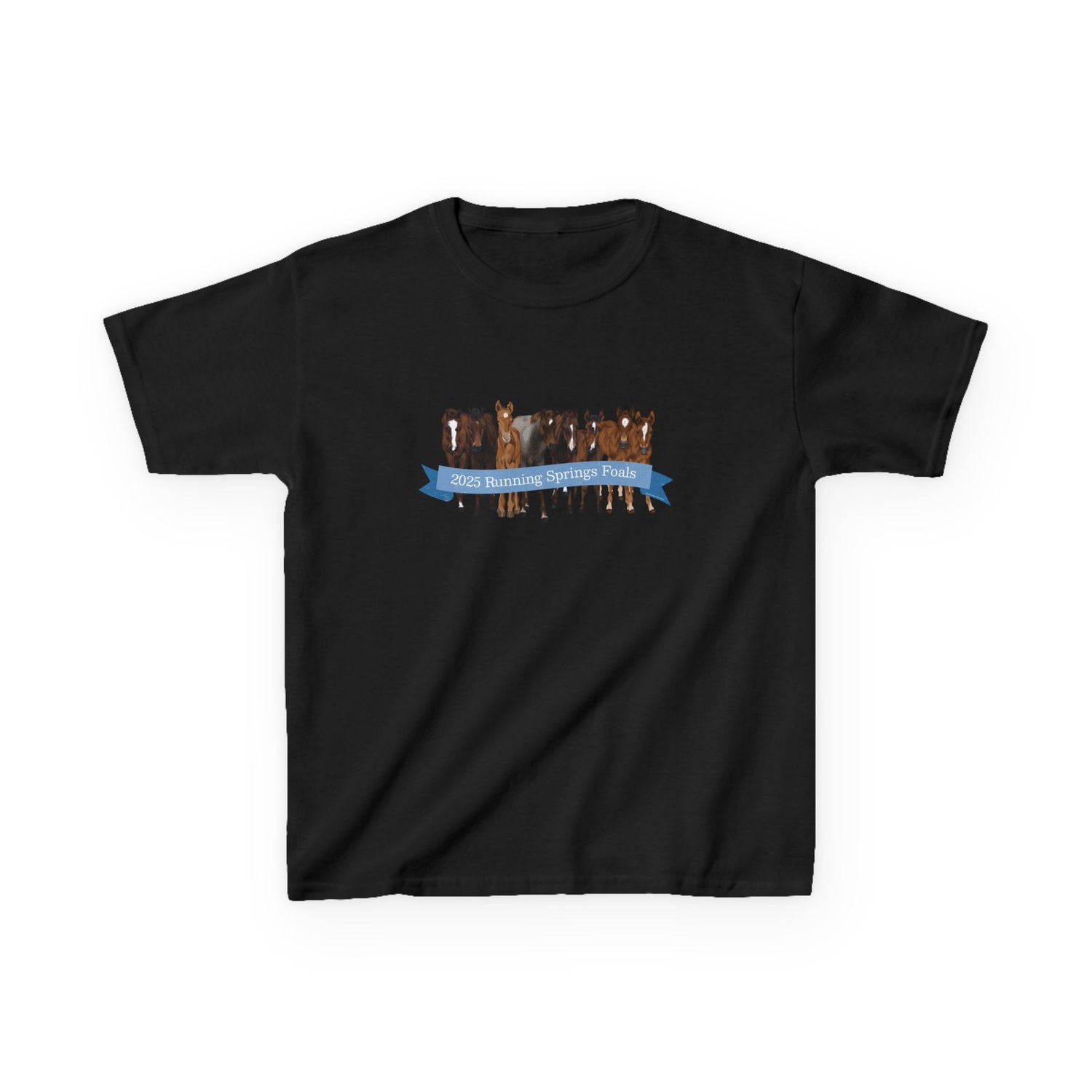 KIDS 2025 Running Springs Foals T-Shirt by Katie Van Slyke™ Black