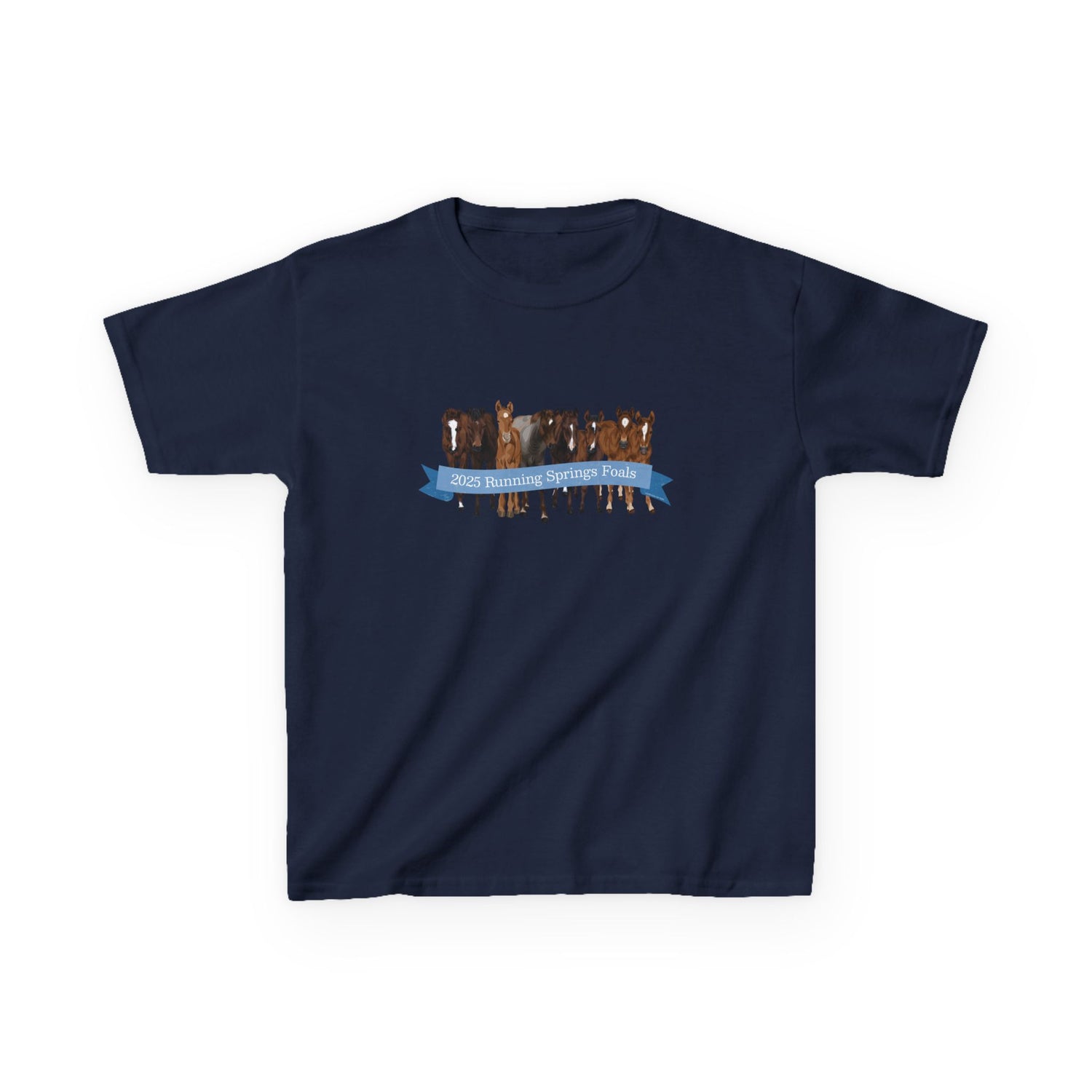 KIDS 2025 Running Springs Foals T-Shirt by Katie Van Slyke™ Navy