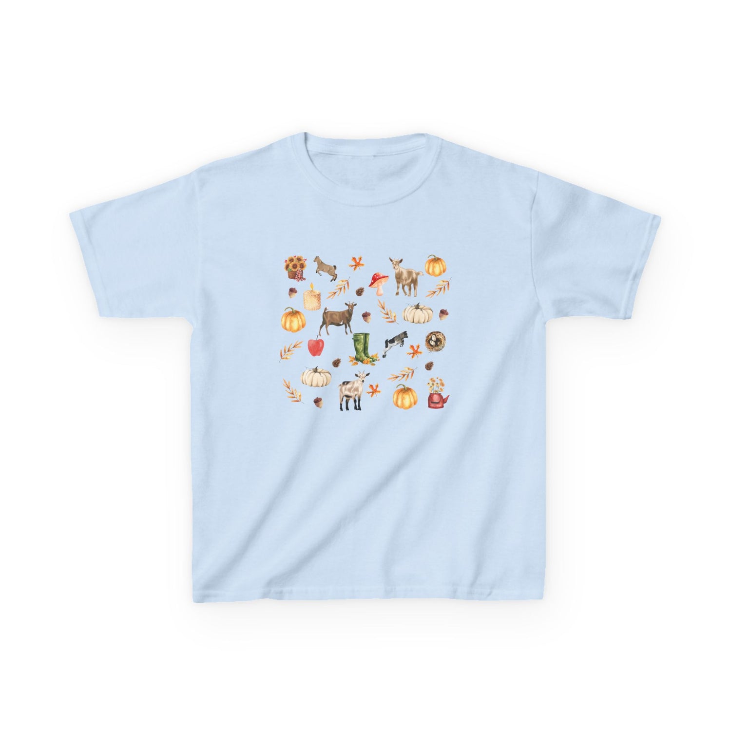 KIDS Autumn Goaties T-Shirt by Katie Van Slyke™ Light Blue