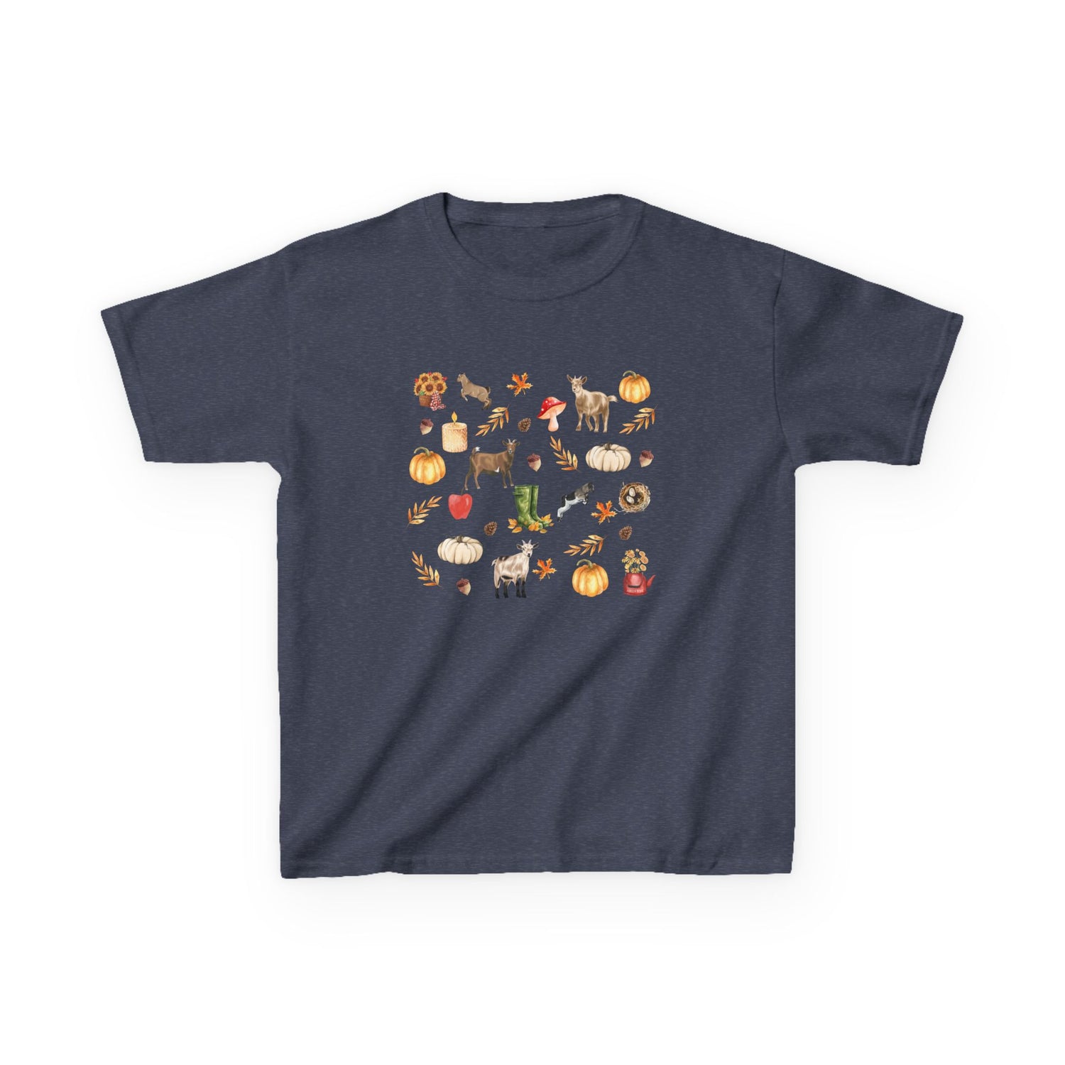 KIDS Autumn Goaties T-Shirt by Katie Van Slyke™ Heather Navy