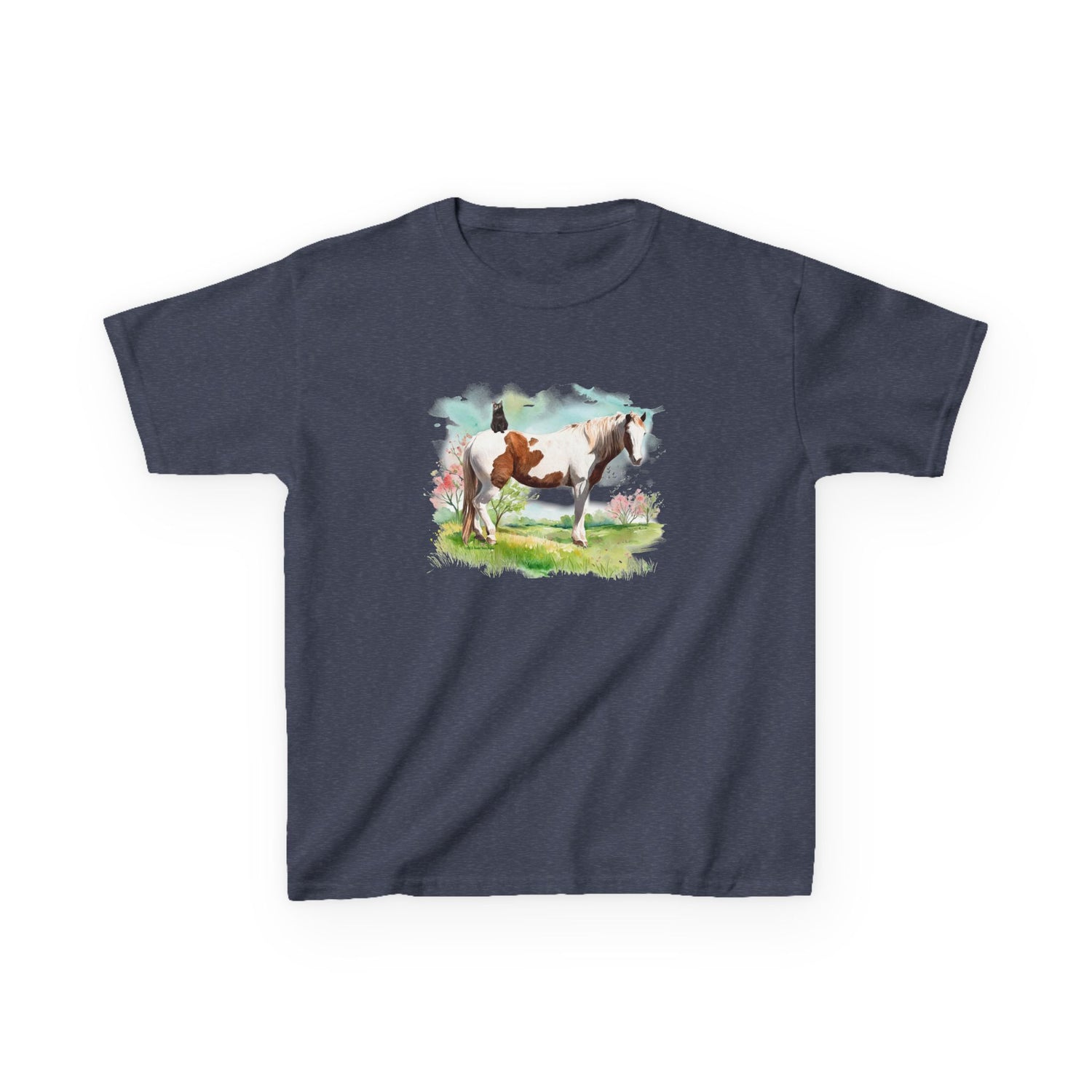 KIDS Bo and Salem T-Shirt by Katie Van Slyke™ Heather Navy