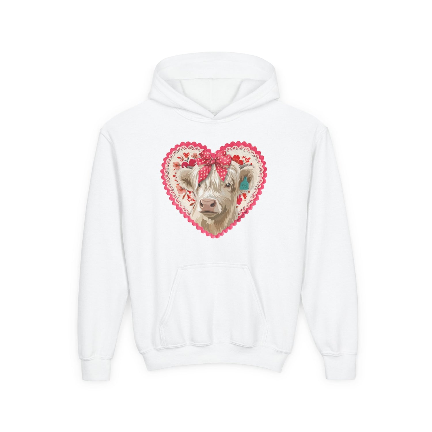 KIDS Cowlentine's Hoodie by Katie Van Slyke® White