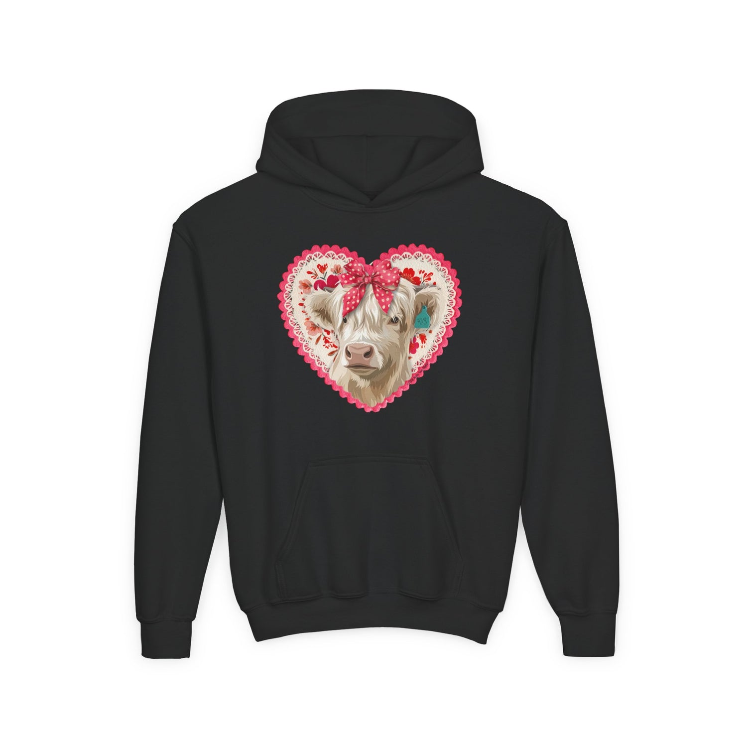 KIDS Cowlentine's Hoodie by Katie Van Slyke® Black