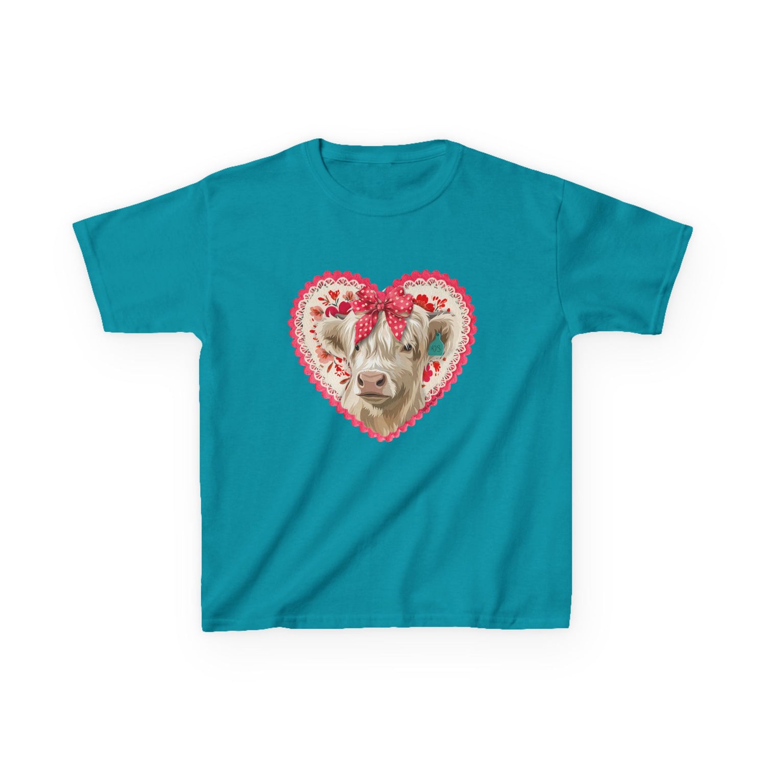 KIDS Cowlentine's T-Shirt by Katie Van Slyke® Tropical Blue