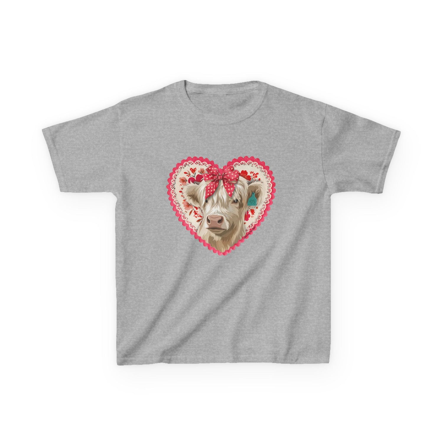 KIDS Cowlentine's T-Shirt by Katie Van Slyke® Sport Grey