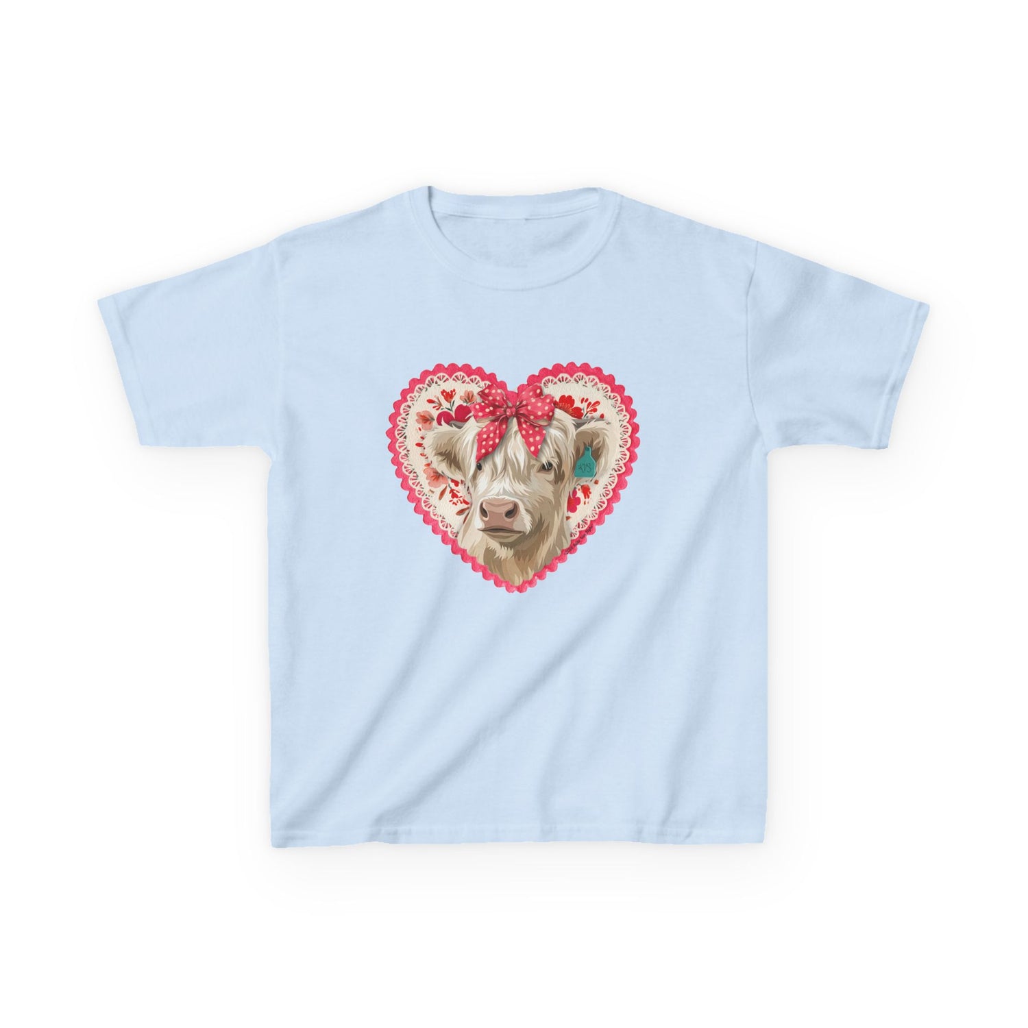 KIDS Cowlentine's T-Shirt by Katie Van Slyke® Light Blue