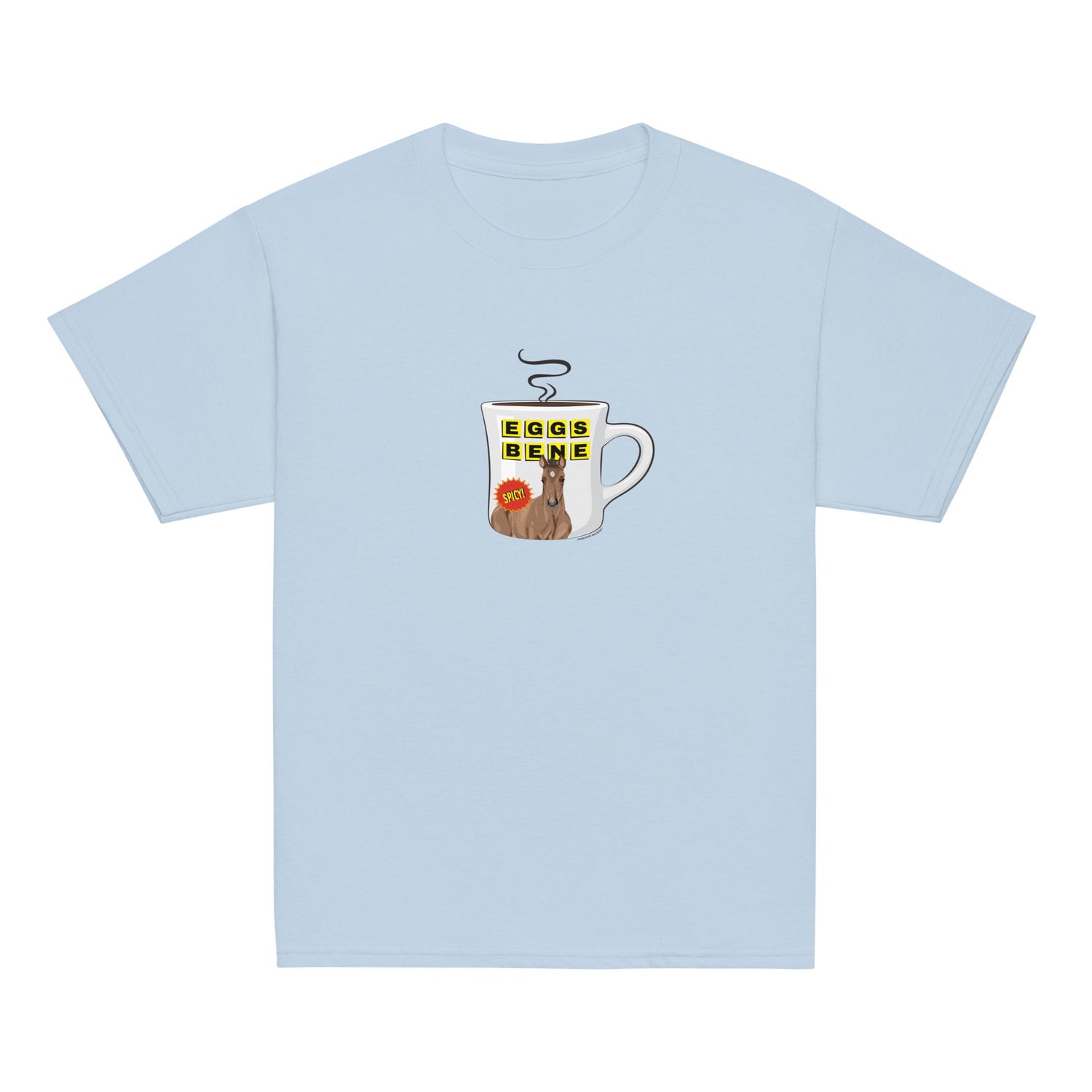 KIDS Eggs Benedict T-Shirt by Katie Van Slyke - Light Blue