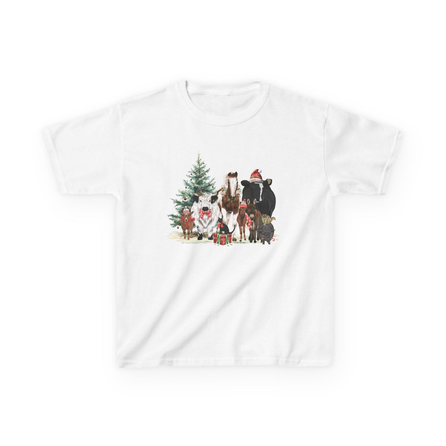 KIDS Festive Farm T-Shirt by Katie Van Slyke® White