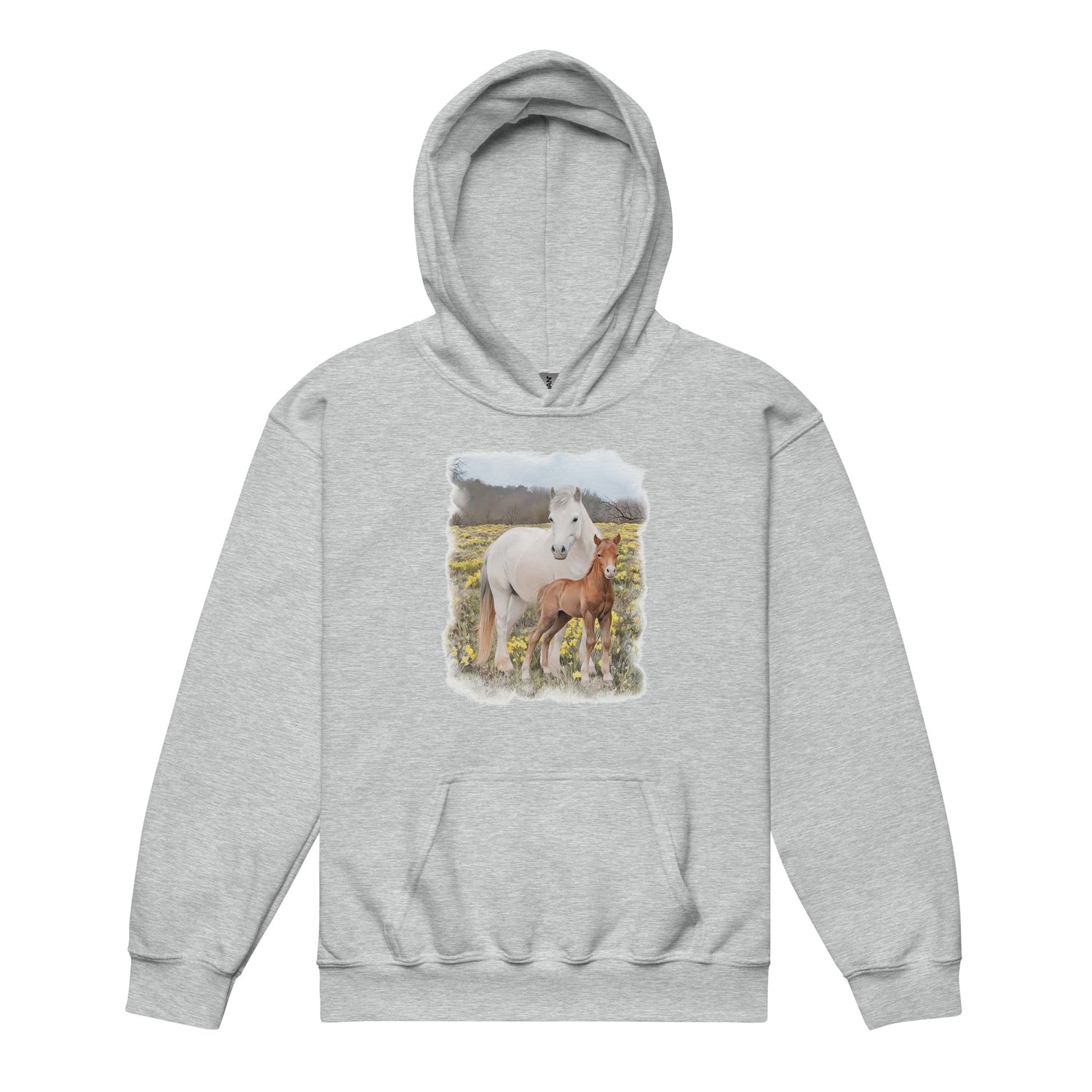 KIDS Glenn and Coco Hoodie by Katie Van Slyke - Sport Grey