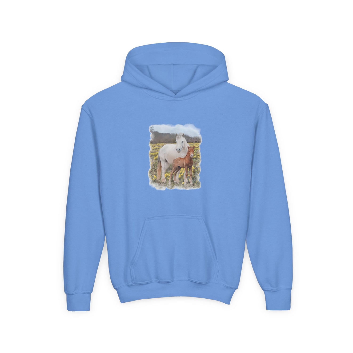 KIDS Glenn and Coco Hoodie by Katie Van Slyke® Carolina Blue