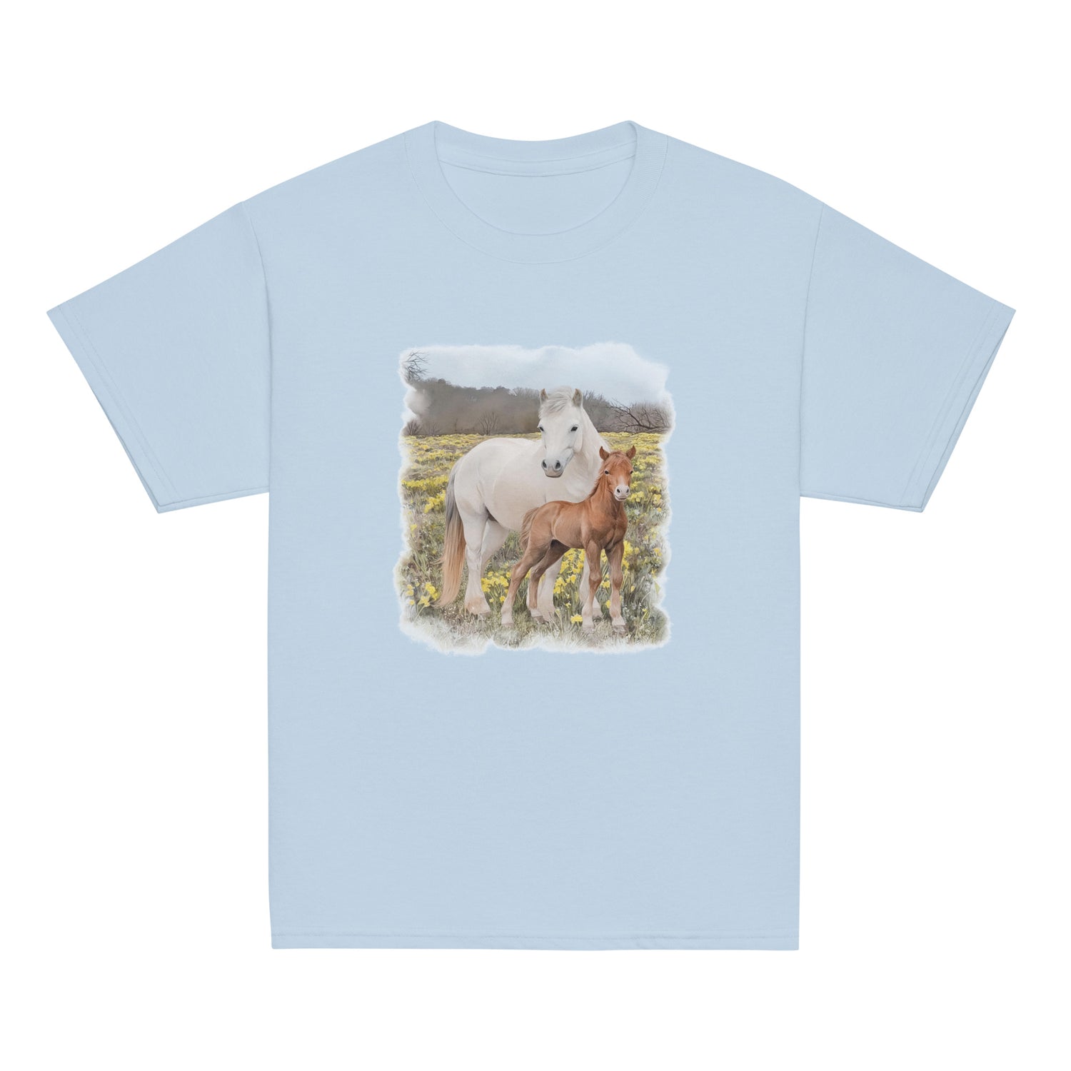 KIDS Glenn and Coco T-Shirt by Katie Van Slyke - Light Blue