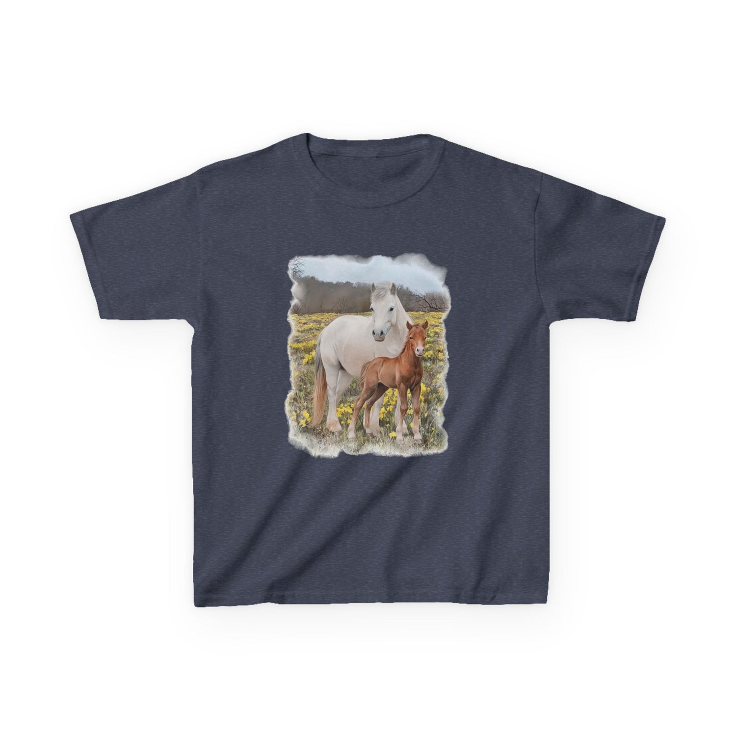 KIDS Glenn and Coco T-Shirt by Katie Van Slyke® Heather Navy