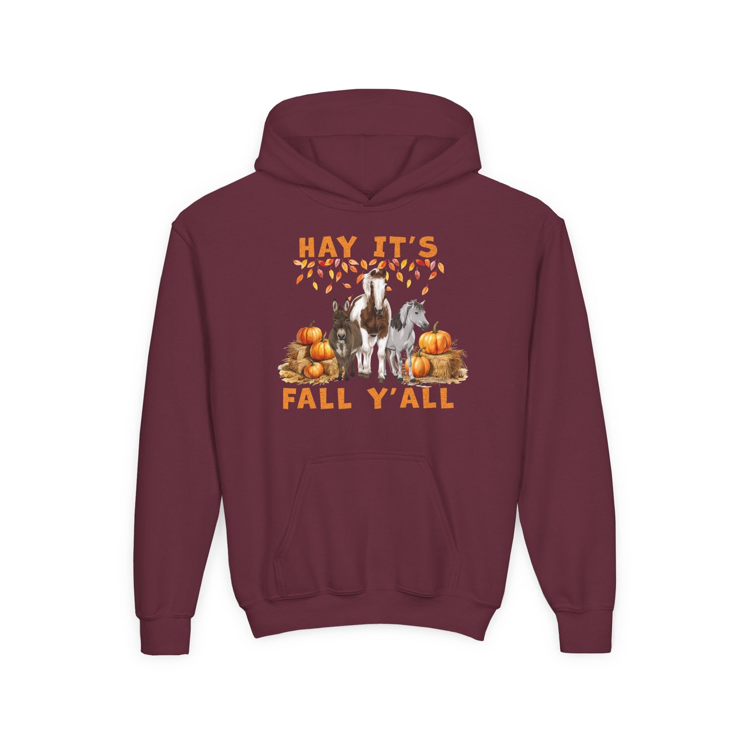 KIDS Hay Fall Hoodie by Katie Van Slyke™ Maroon
