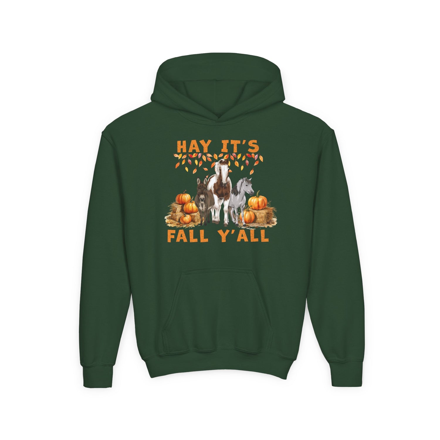 KIDS Hay Fall Hoodie by Katie Van Slyke™ Forest Green