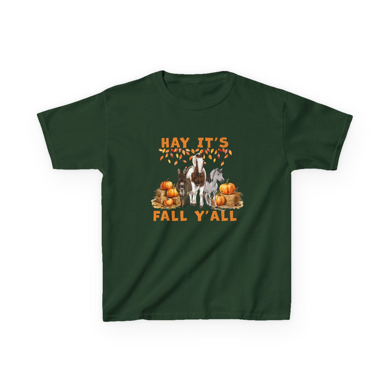 KIDS Hay Fall T-Shirt by Katie Van Slyke™ Forest Green