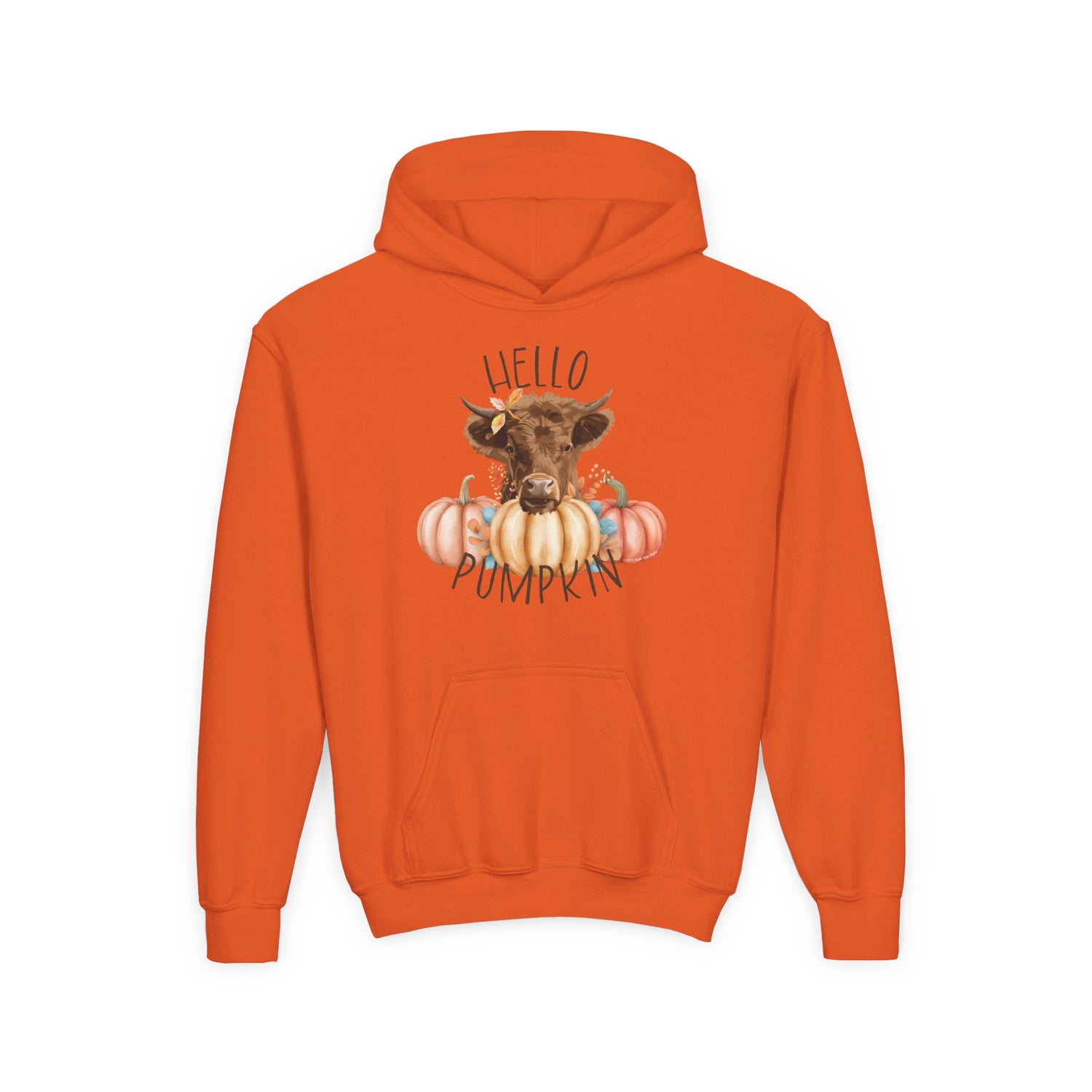 KIDS Hello Pumpkin Hoodie by Katie Van Slyke™ Orange
