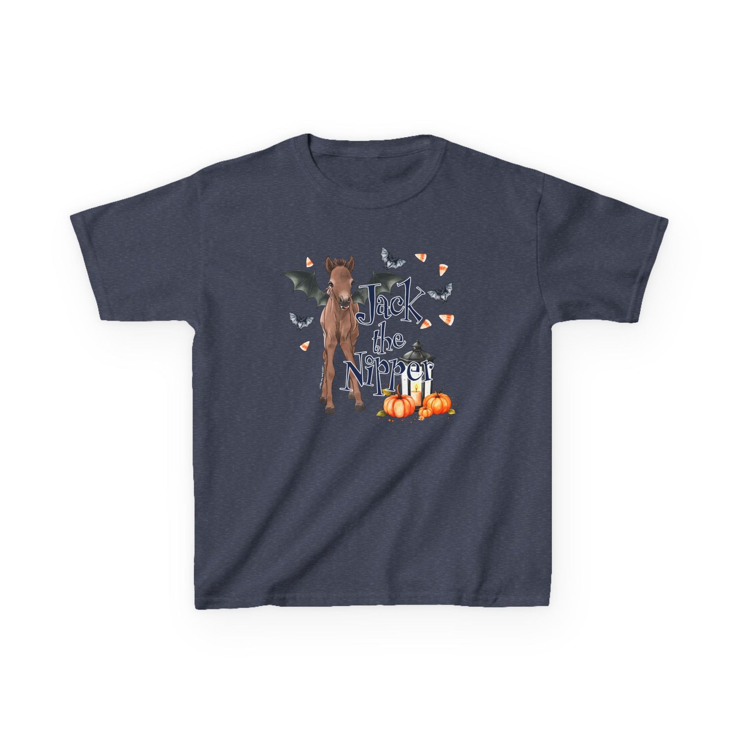 KIDS Jack The Nipper T-Shirt by Katie Van Slyke™ Heather Navy