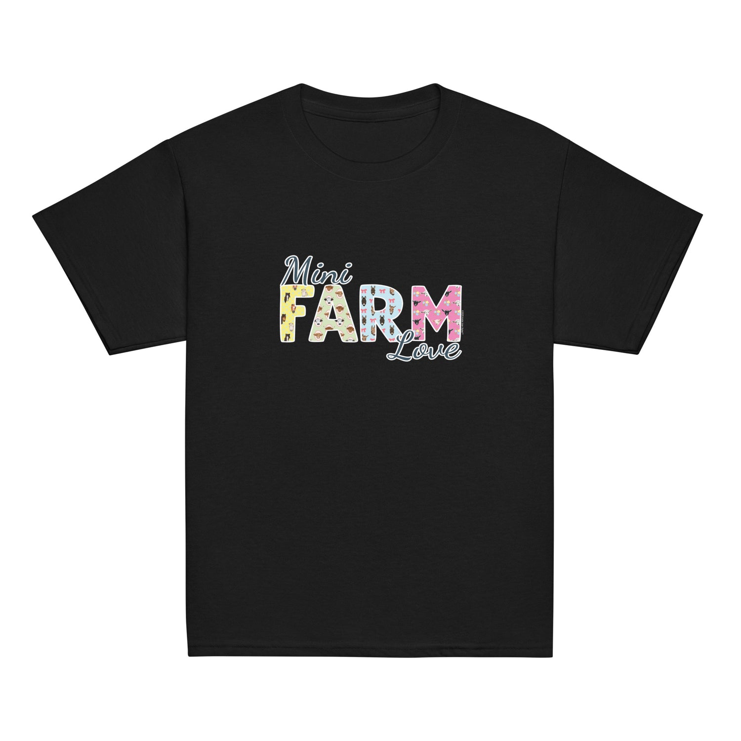 KIDS Mini Farm Love T-Shirt by Katie Van Slyke - Black