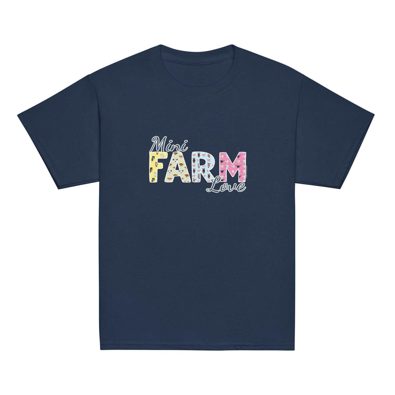 KIDS Mini Farm Love T-Shirt by Katie Van Slyke - Navy