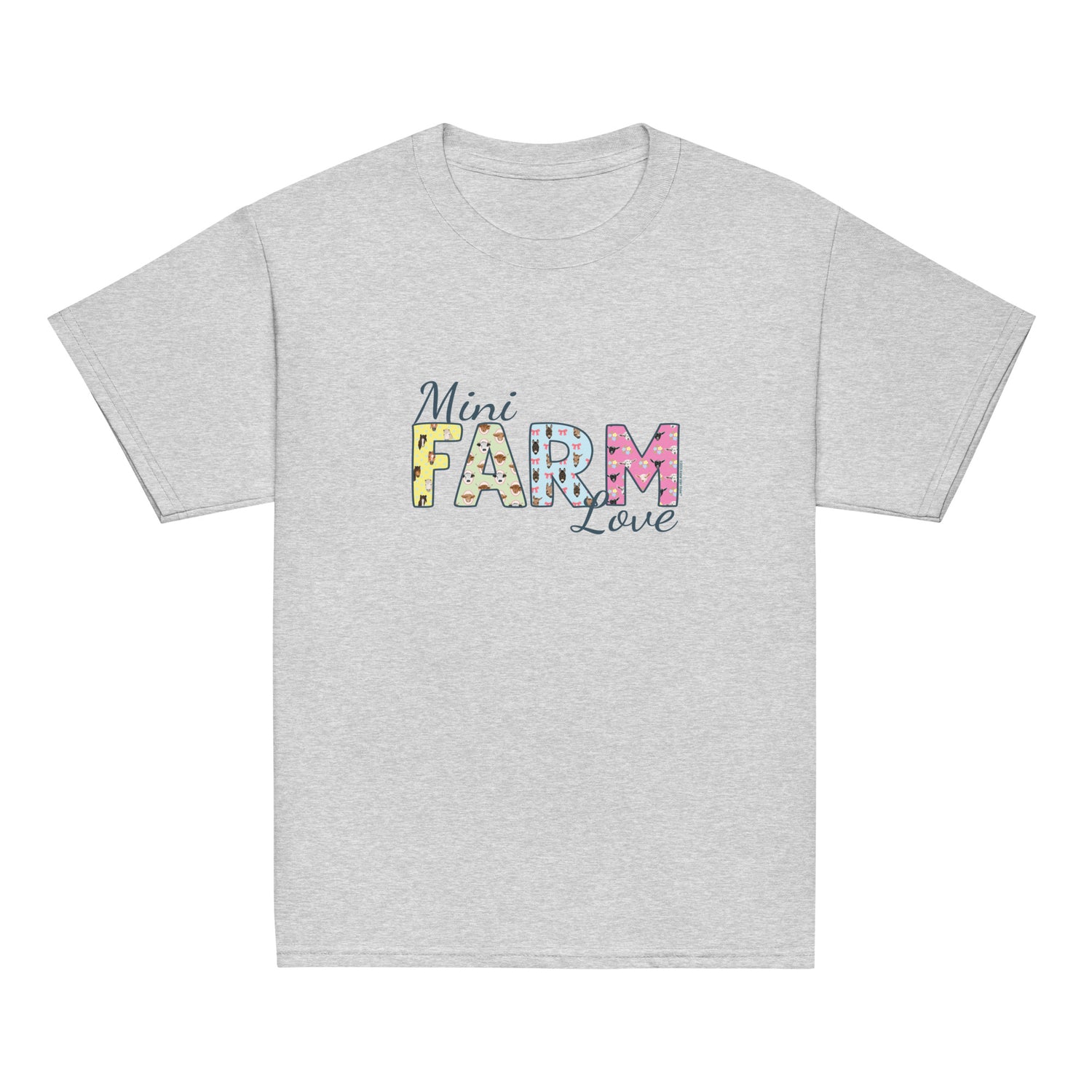 KIDS Mini Farm Love T-Shirt by Katie Van Slyke - Sport Grey