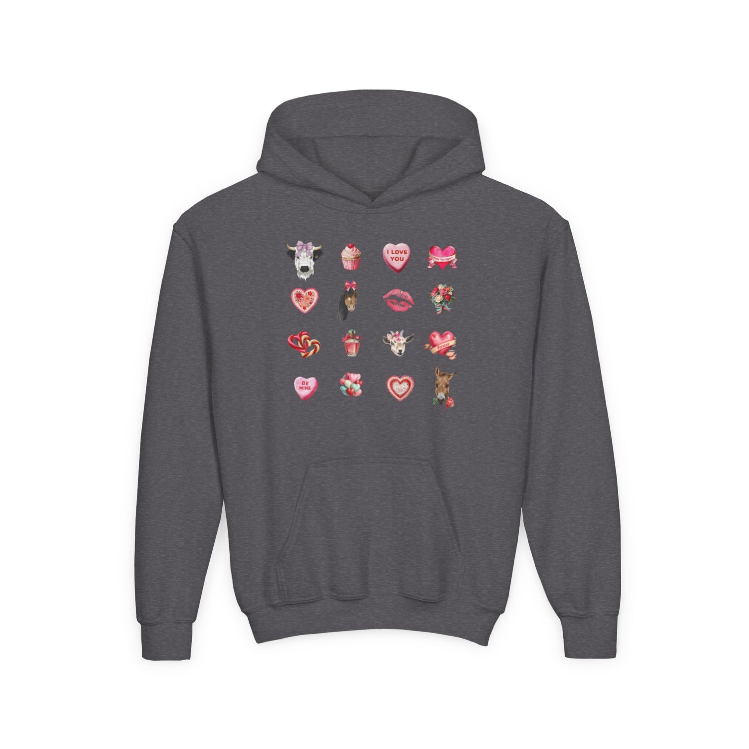 KIDS Mini Kisses Hoodie by Katie Van Slyke® Dark Heather