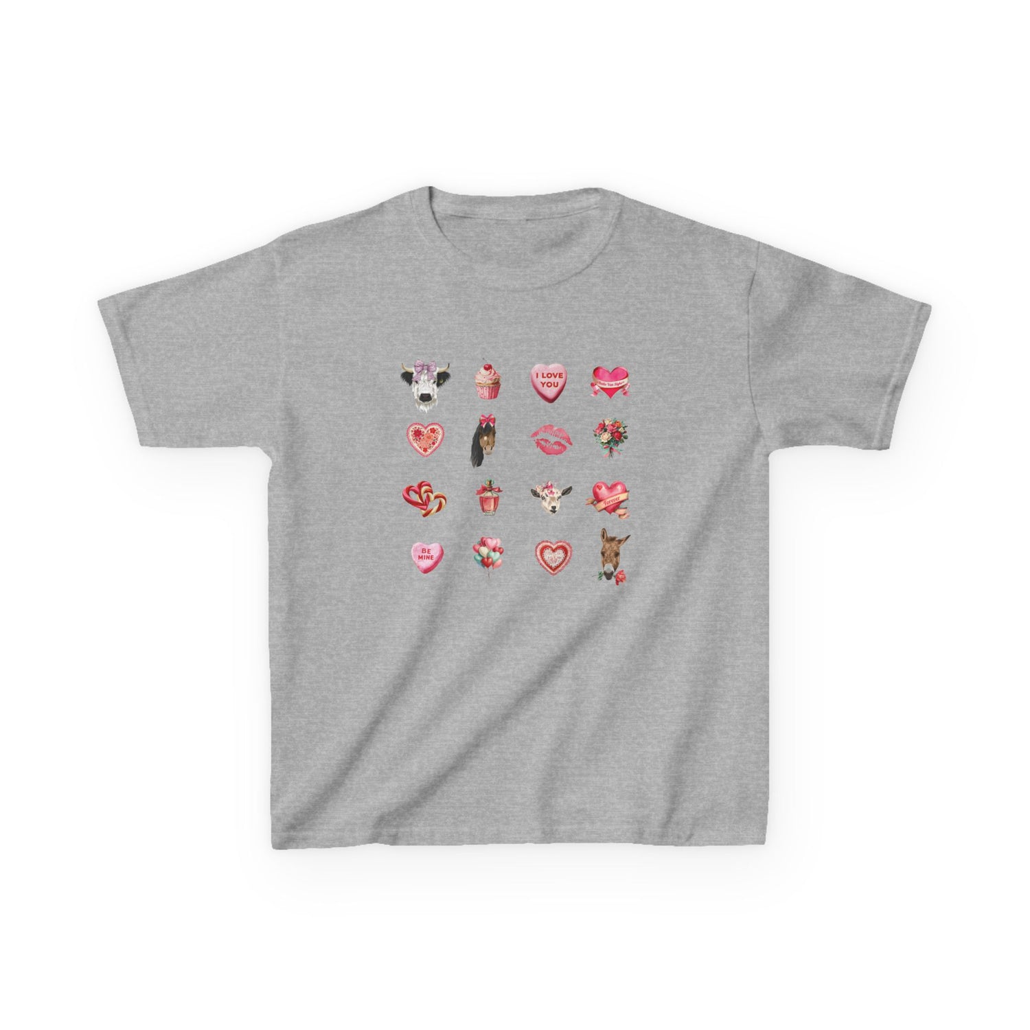 KIDS Mini Kisses T-Shirt by Katie Van Slyke® Sport Grey