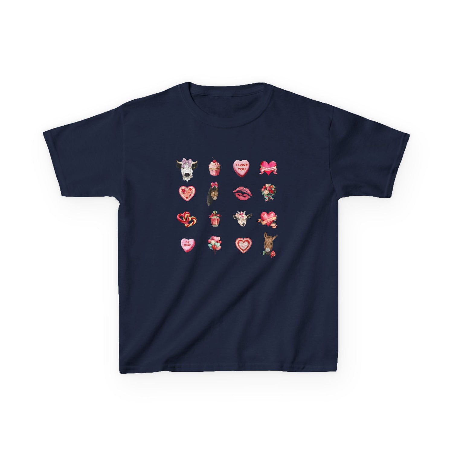 KIDS Mini Kisses T-Shirt by Katie Van Slyke® Navy